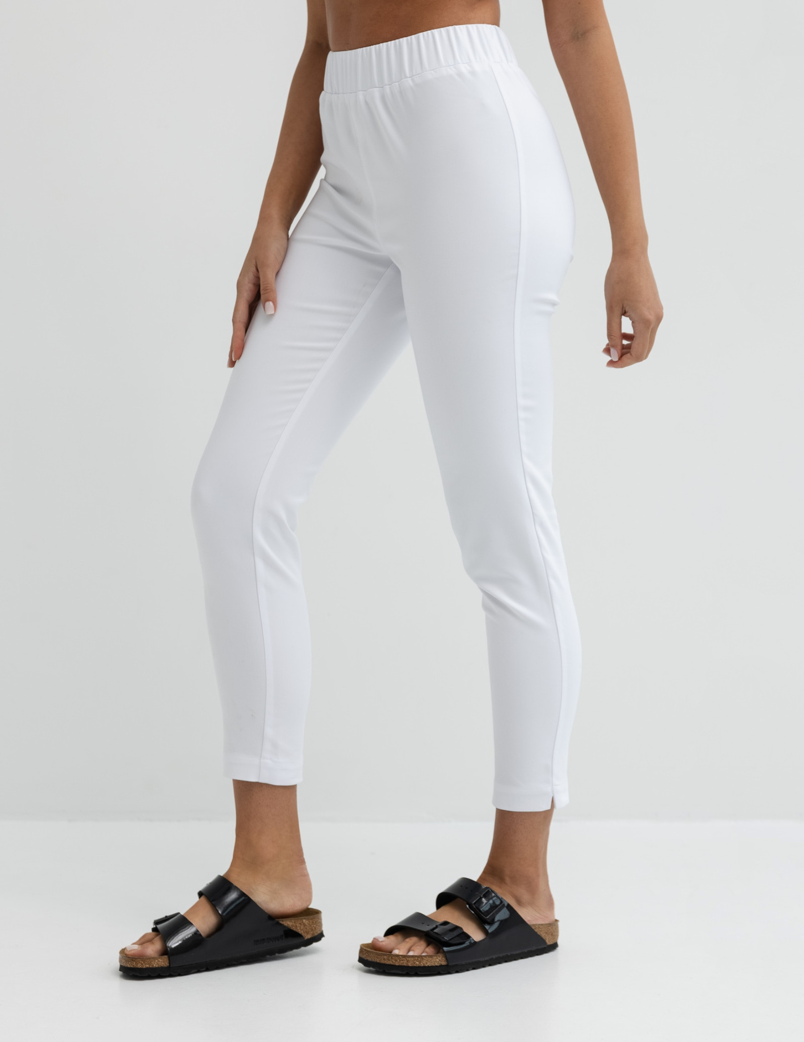 Dámské Lékařské Kalhoty Slim Fit- WHITE