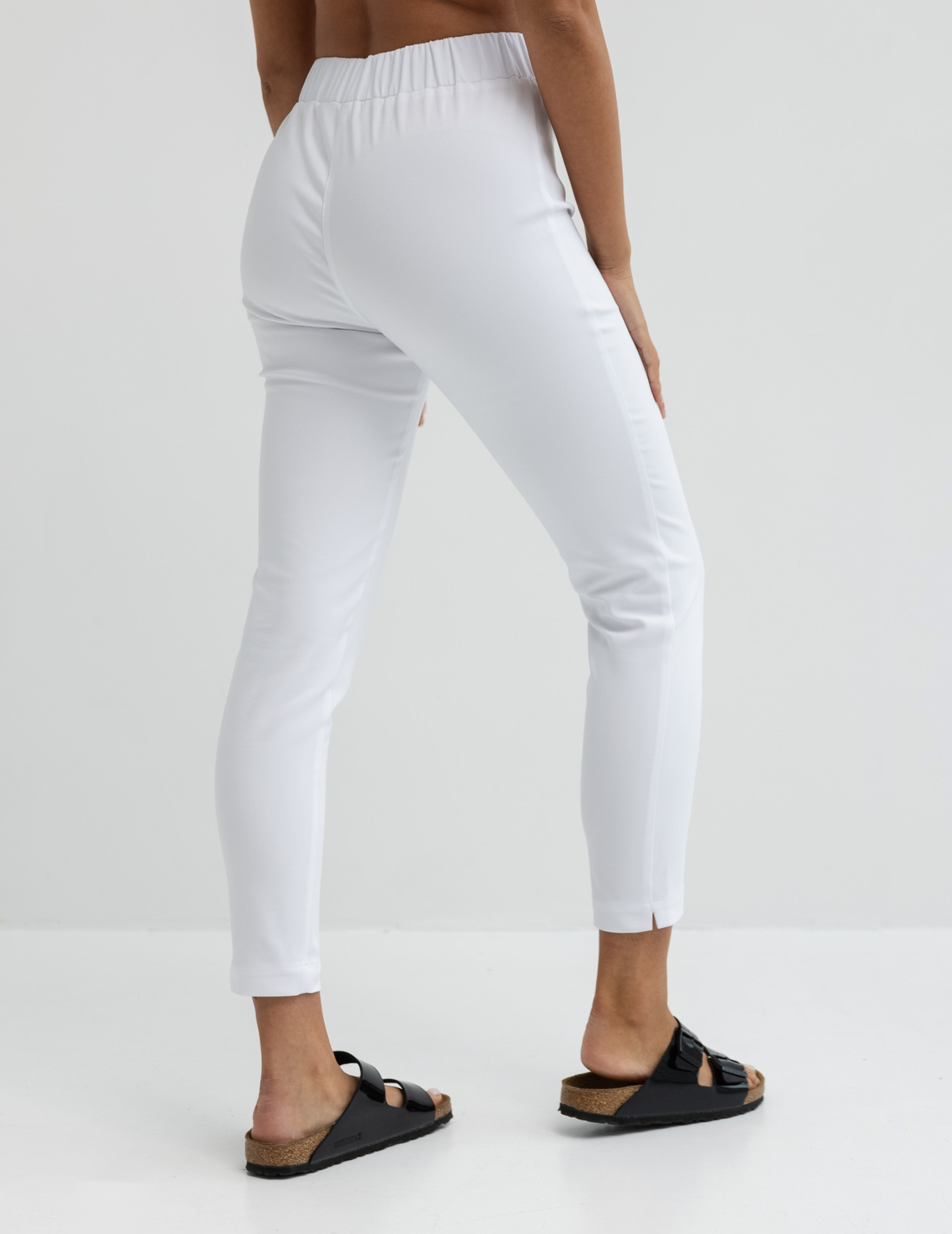 Dámské Lékařské Kalhoty Slim Fit- WHITE
