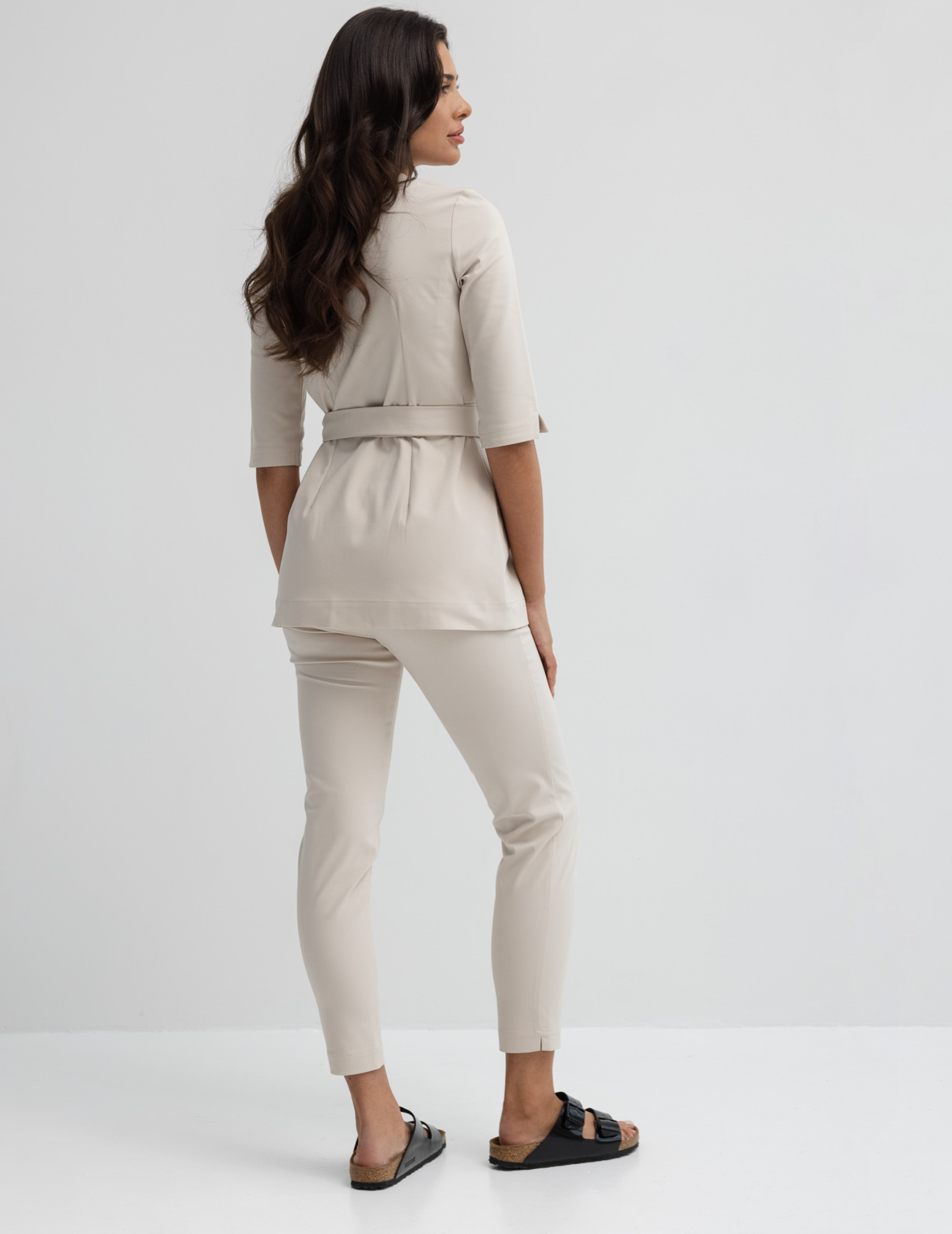 Dámské Lékařské Kalhoty Slim Fit - NUDE