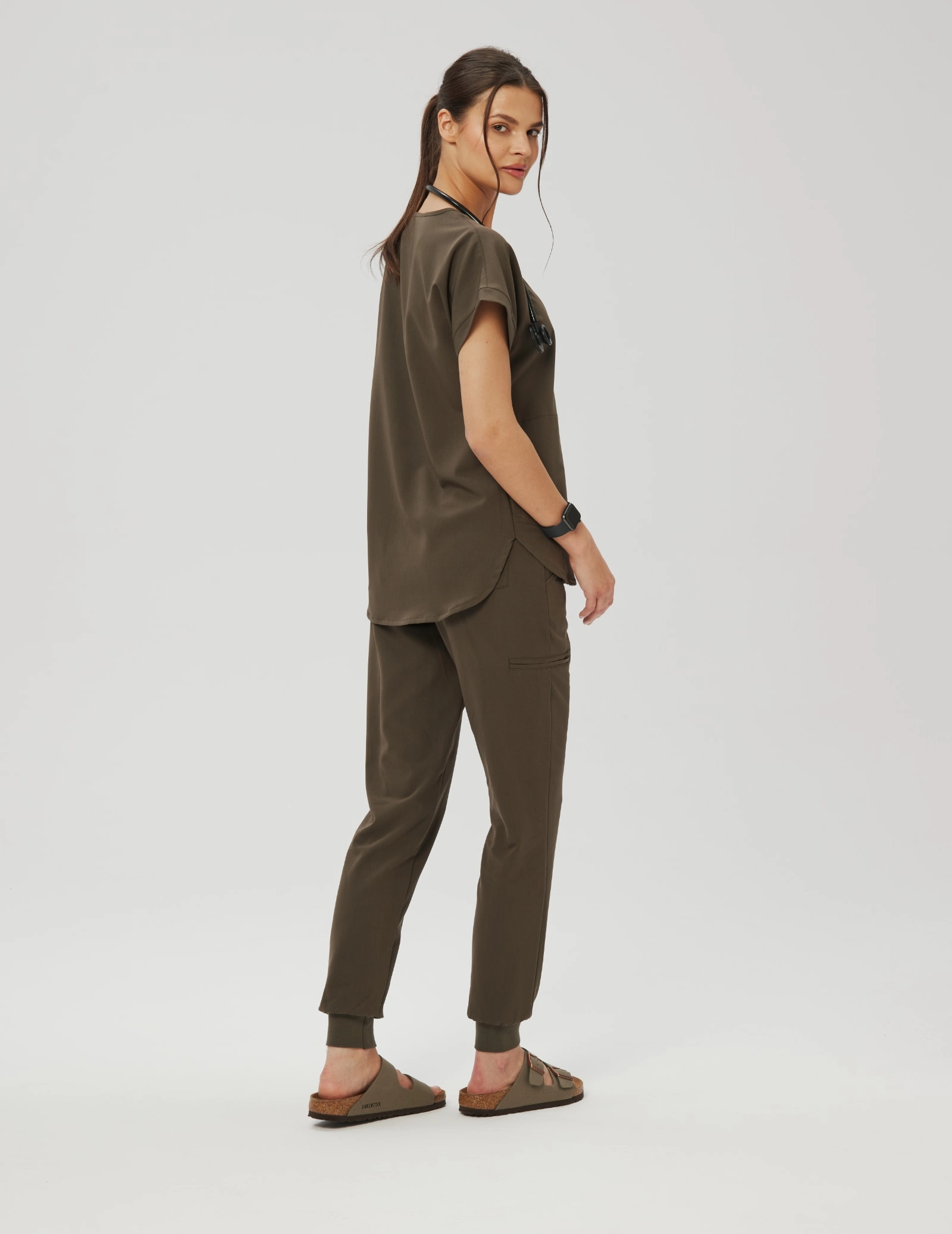 Dámské kalhoty Jogger - OLIVE NIGHT Dámské kalhoty Jogger - OLIVE NIGHT