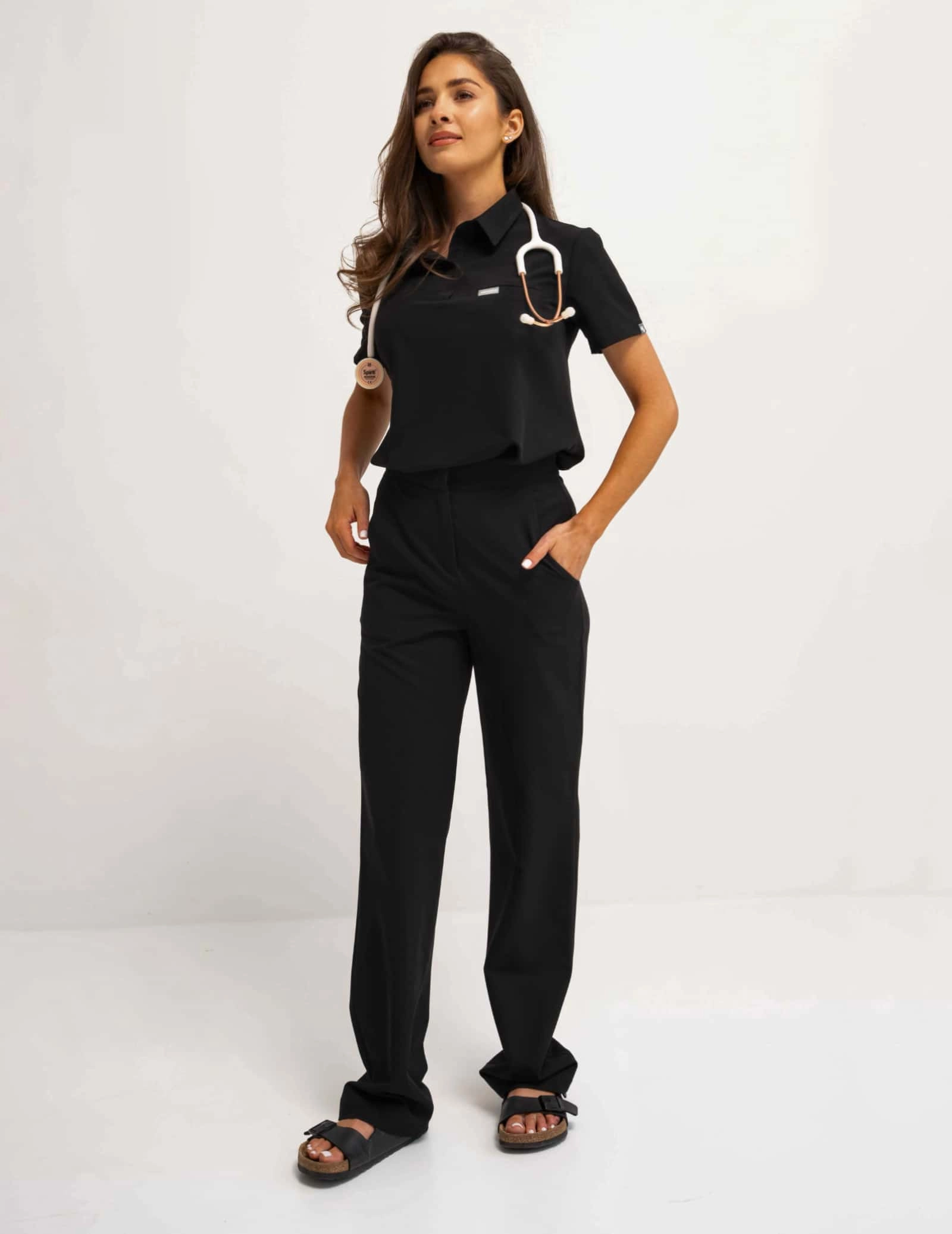 Lékařská Mikina Polo  - BLACK