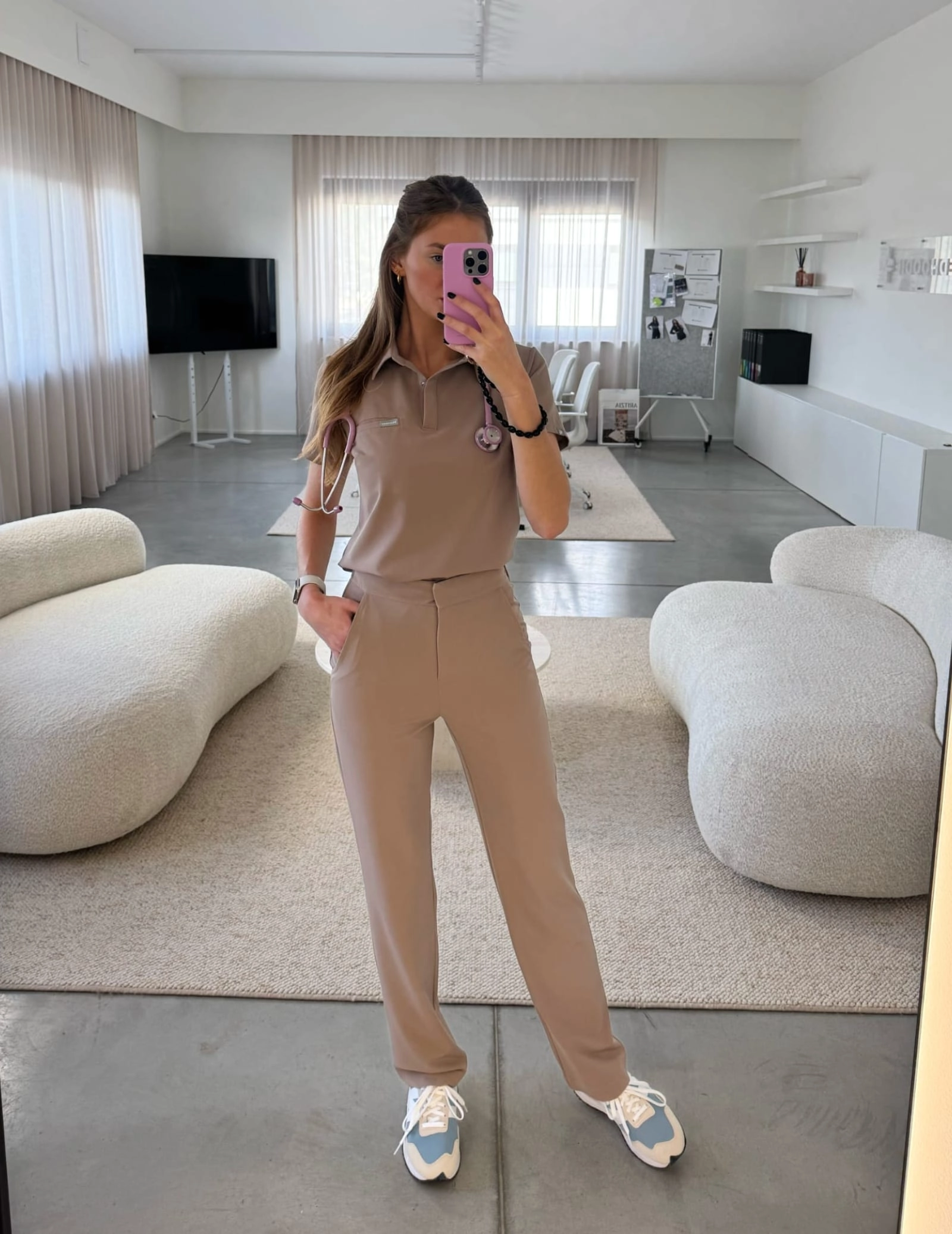 Dámské Lékařské Kalhoty Tiffany - BEIGE