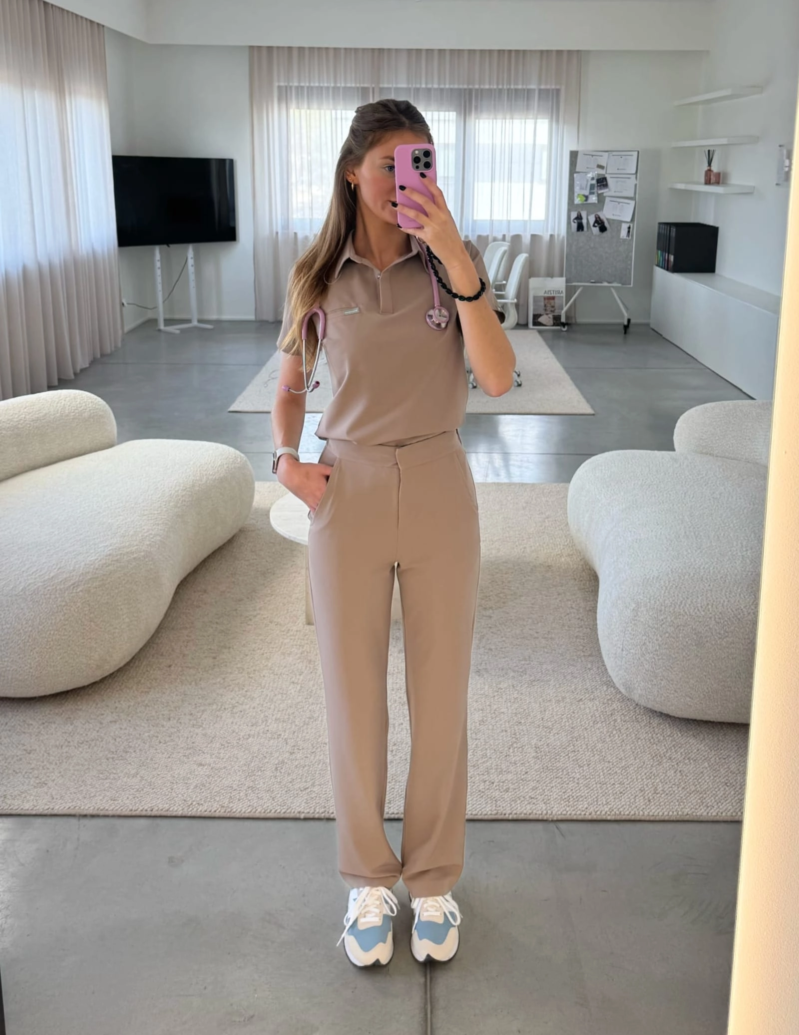 Dámské Lékařské Kalhoty Tiffany - BEIGE