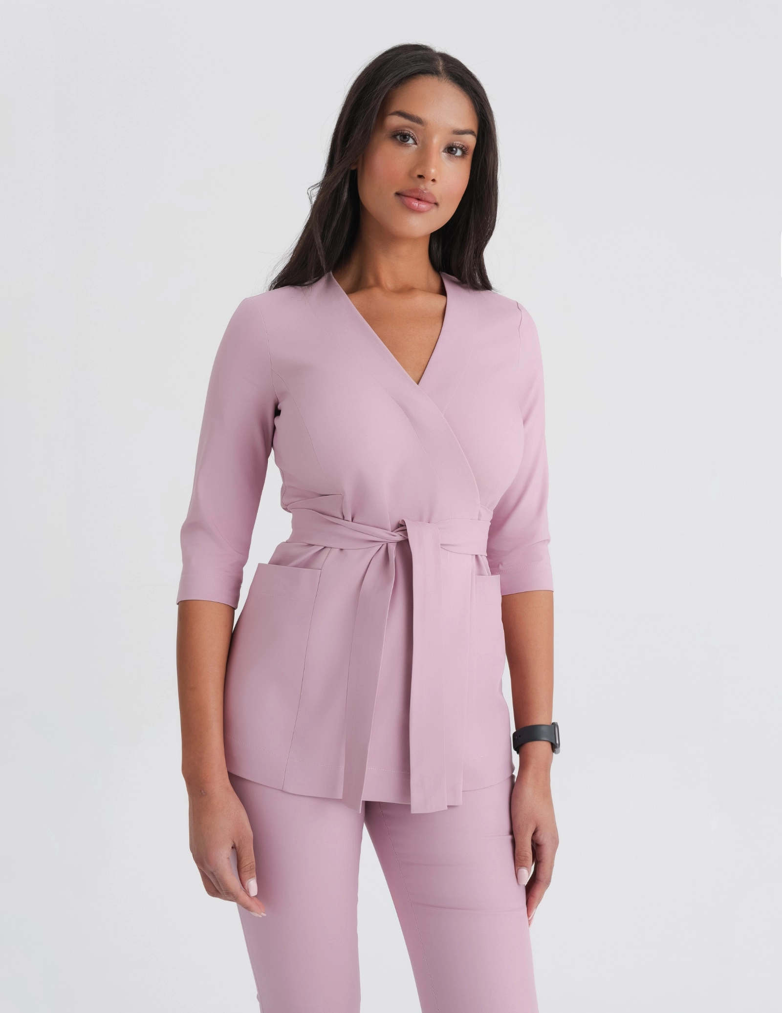 Lékařská Mikina na zavázání Rosalie- FRENCH PINK