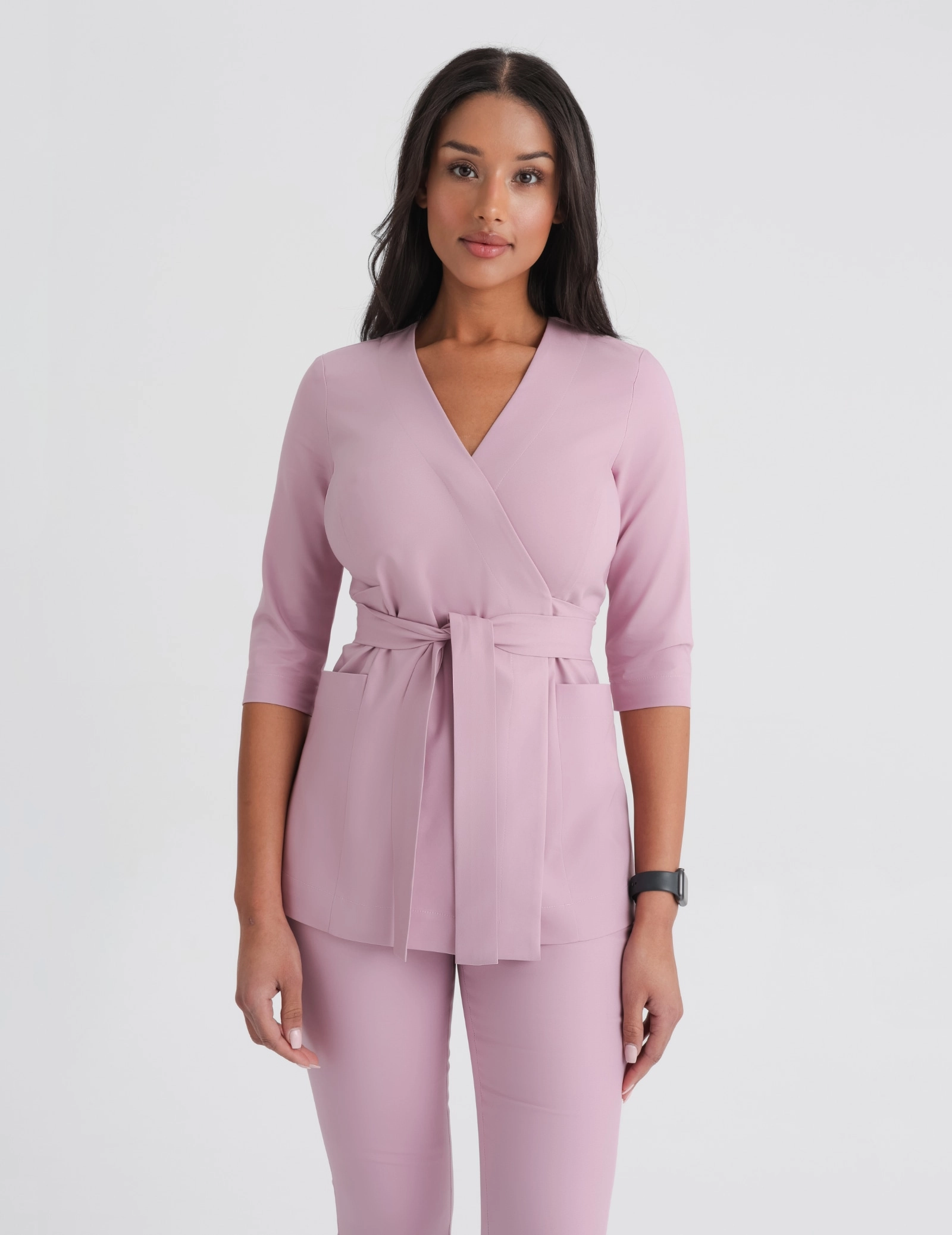 Lékařská Mikina na zavázání Rosalie- FRENCH PINK