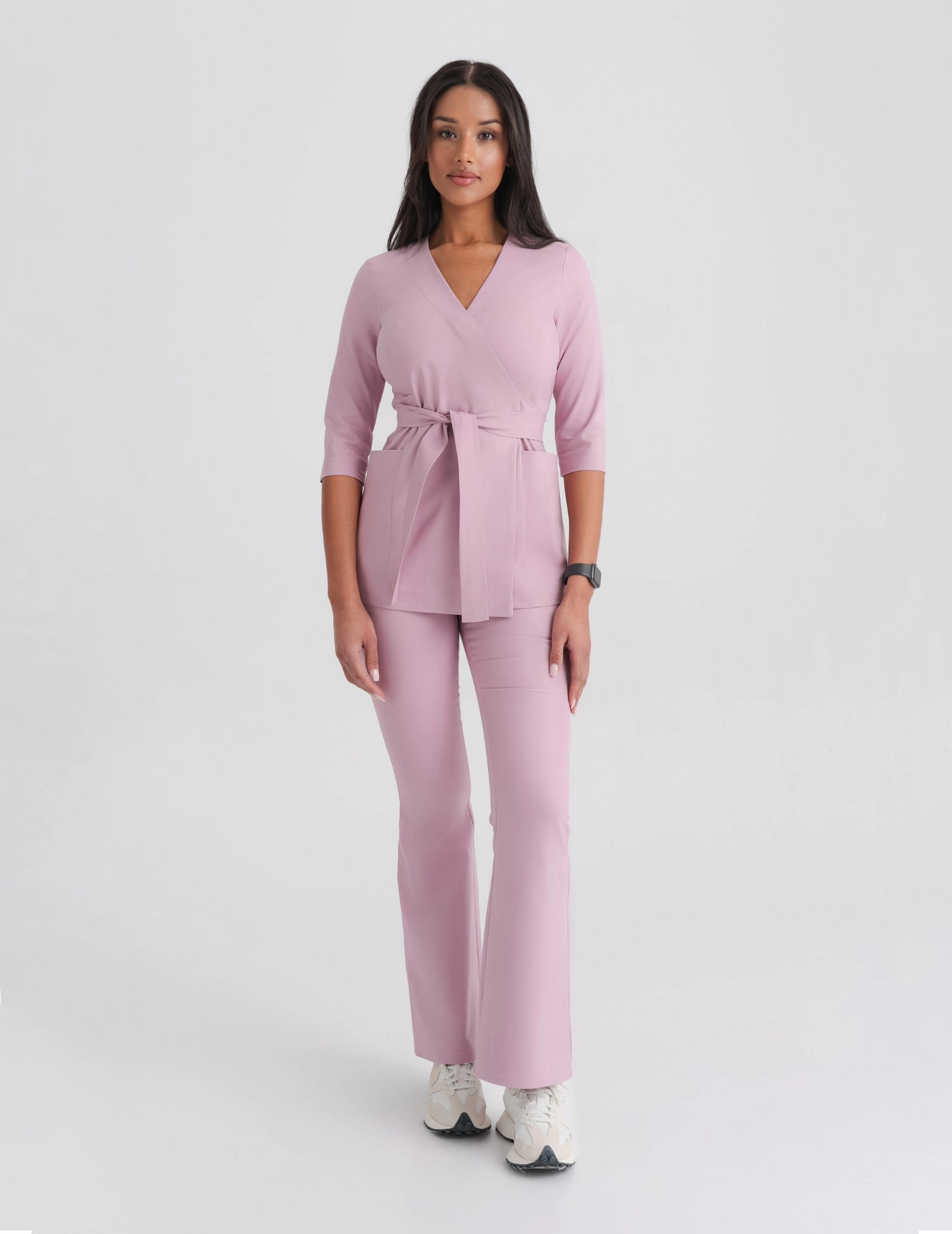 Lékařská Mikina na zavázání Rosalie- FRENCH PINK