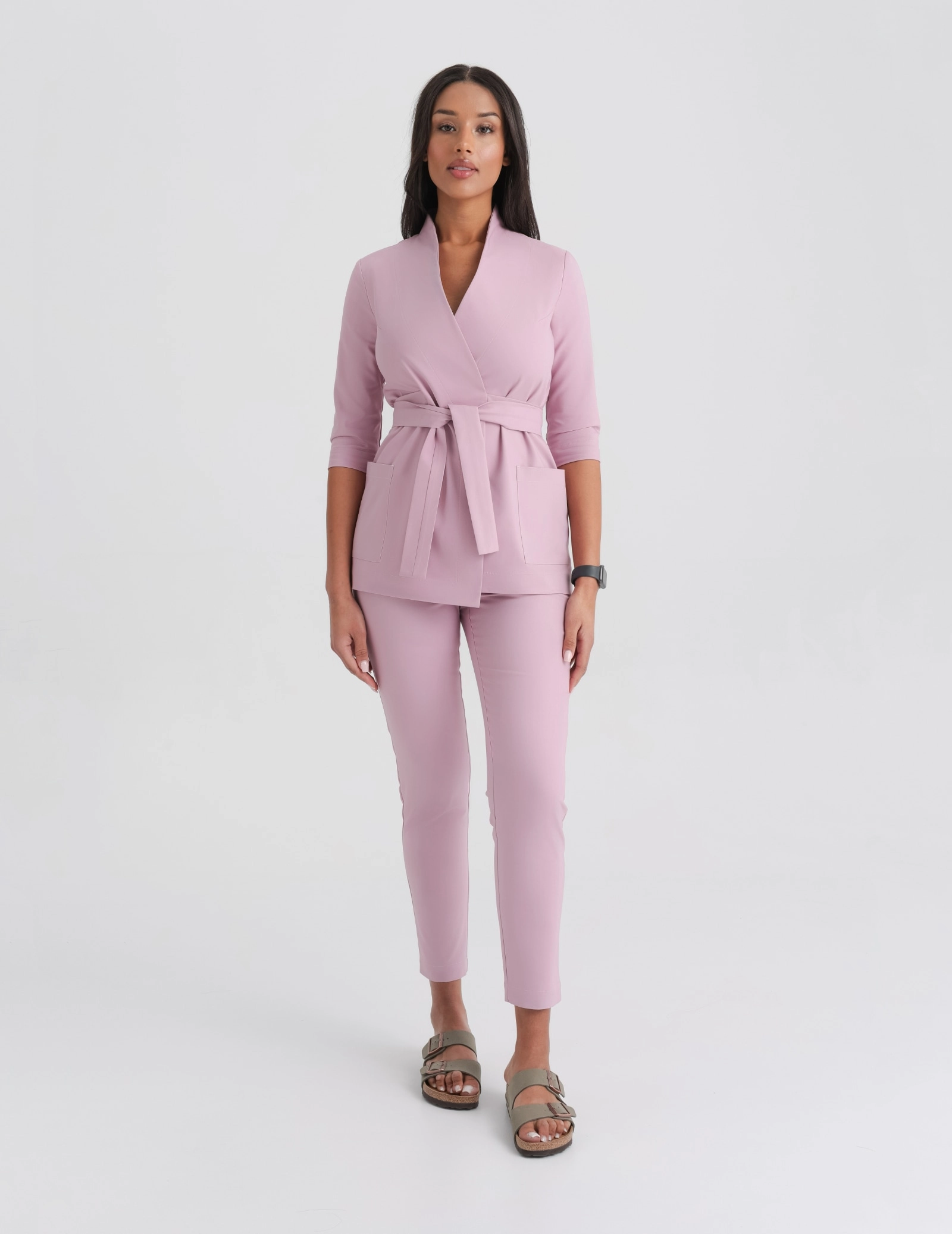 Dámské Lékařské Kalhoty Slim Fit - FRENCH PINK