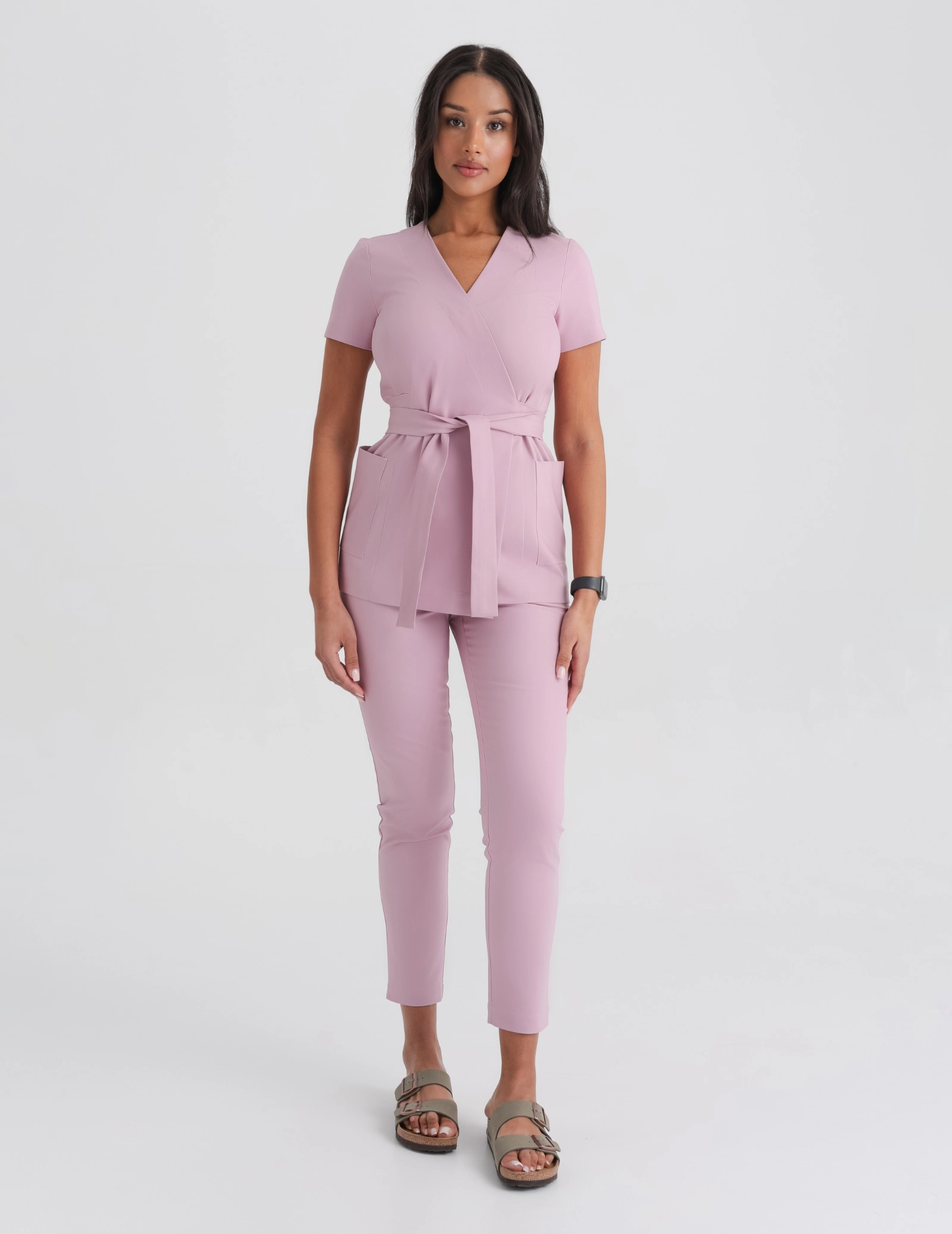 Dámské Lékařské Kalhoty Slim Fit - FRENCH PINK