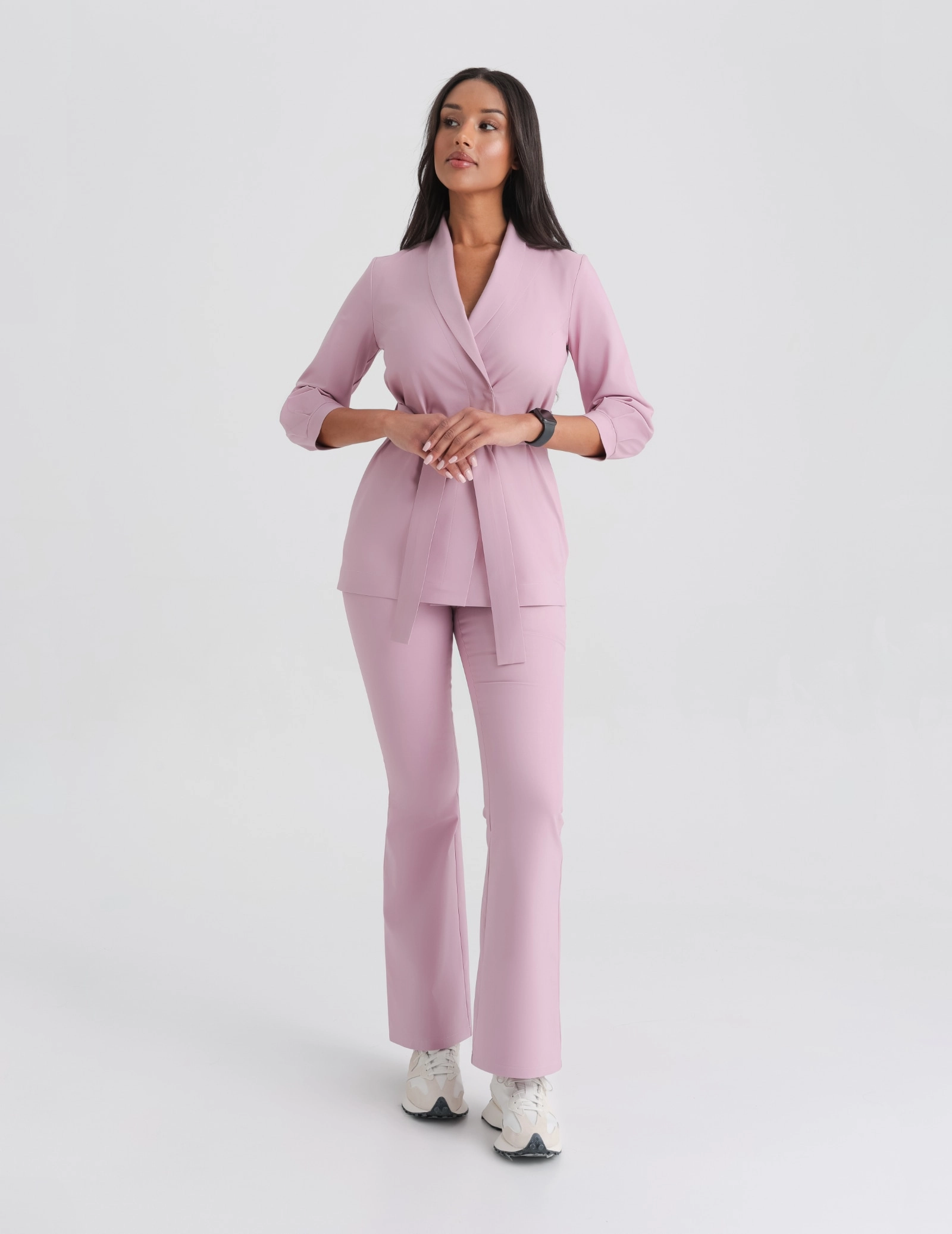 Dámské Lékařské Kalhoty Flare- FRENCH PINK