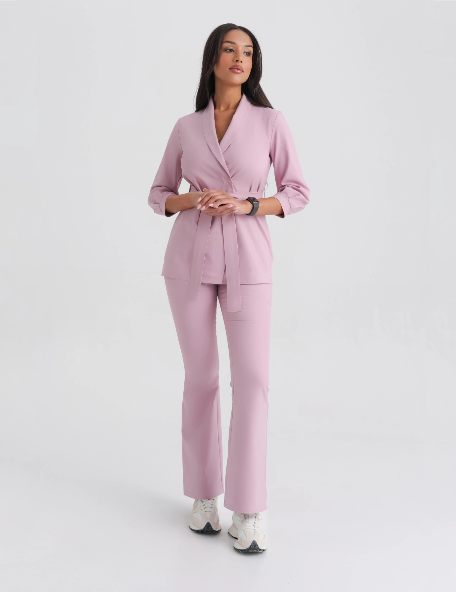 Dámské Lékařské Kalhoty Flare- FRENCH PINK