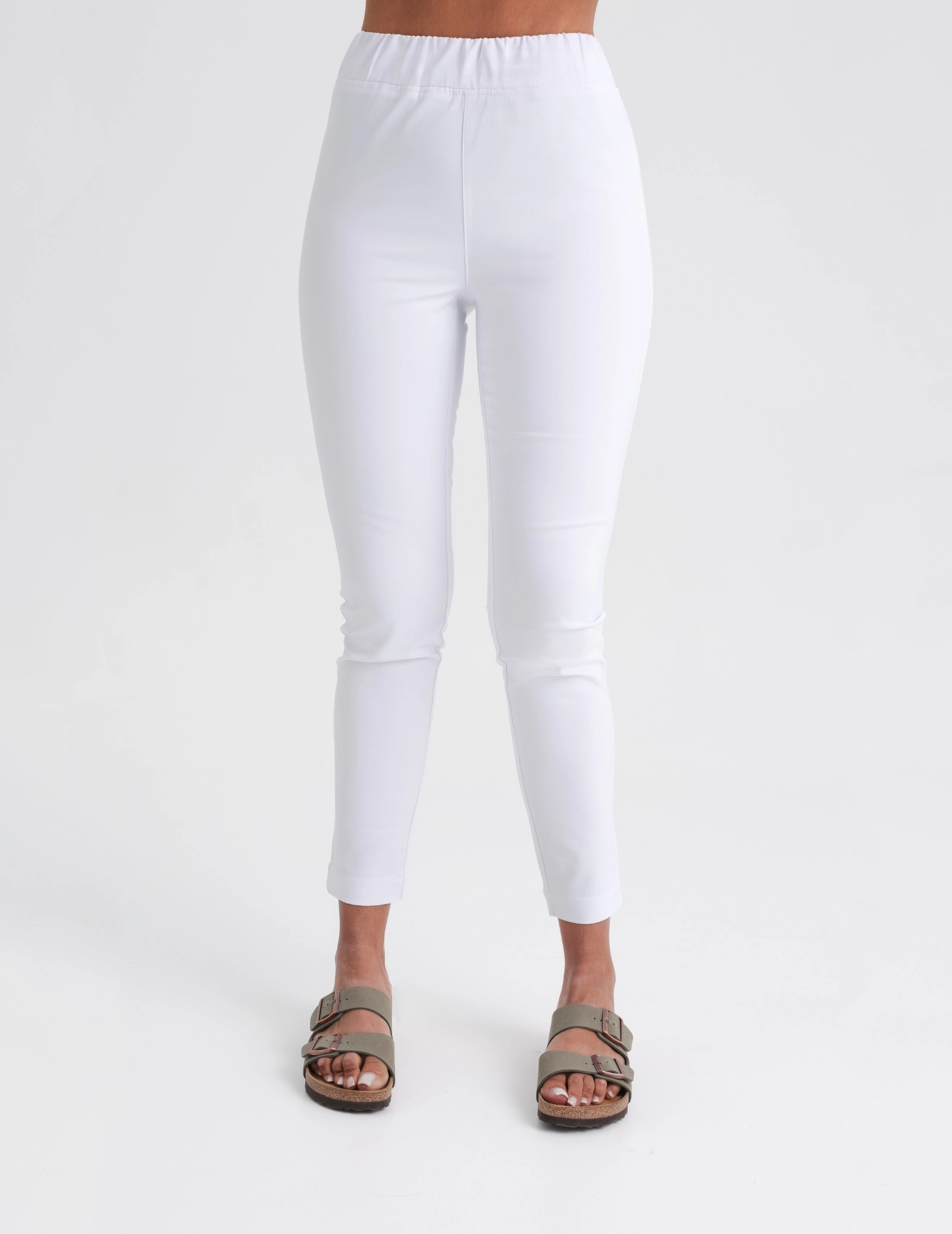 Dámské Lékařské Kalhoty Slim Fit- WHITE