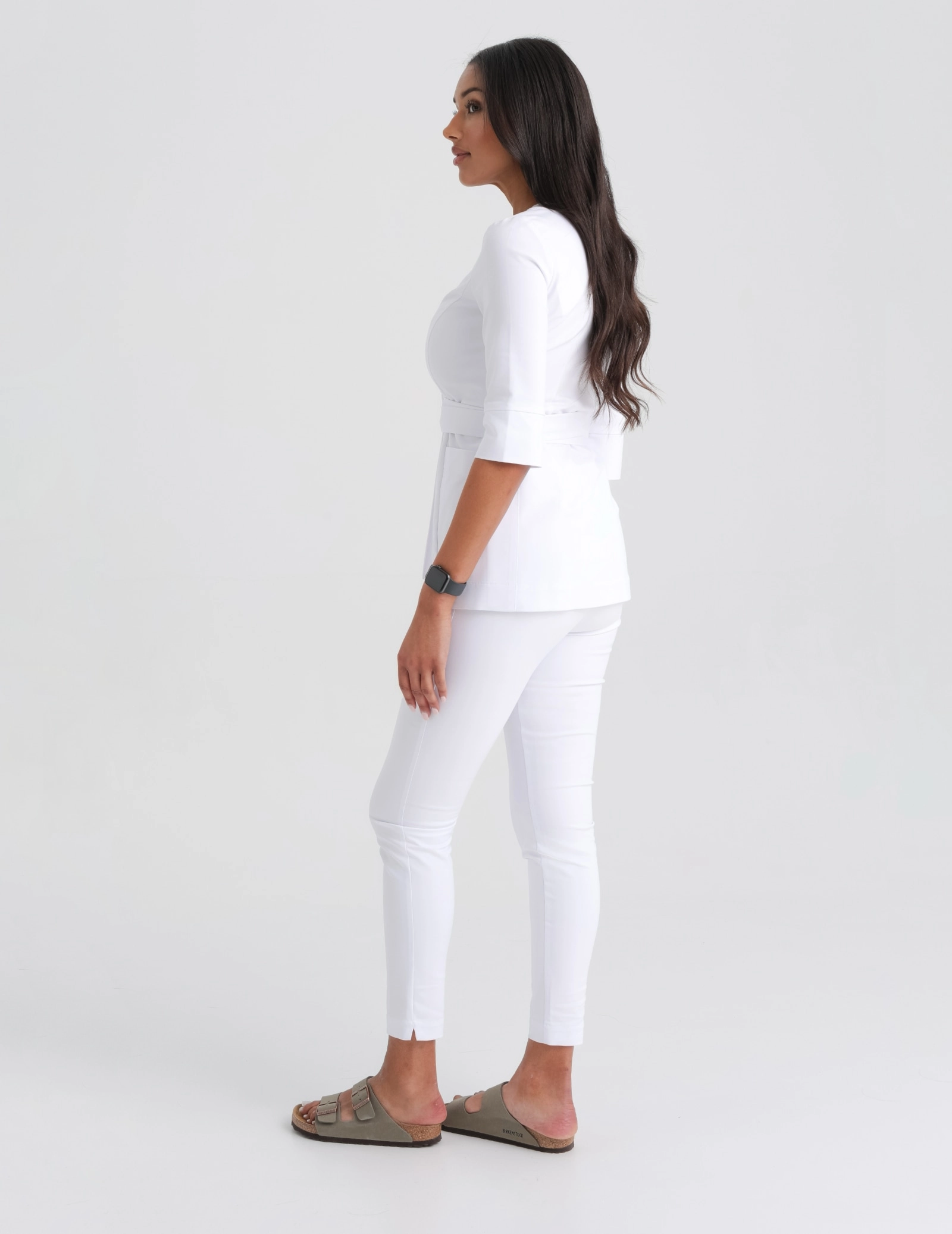 Dámské Lékařské Kalhoty Slim Fit- WHITE