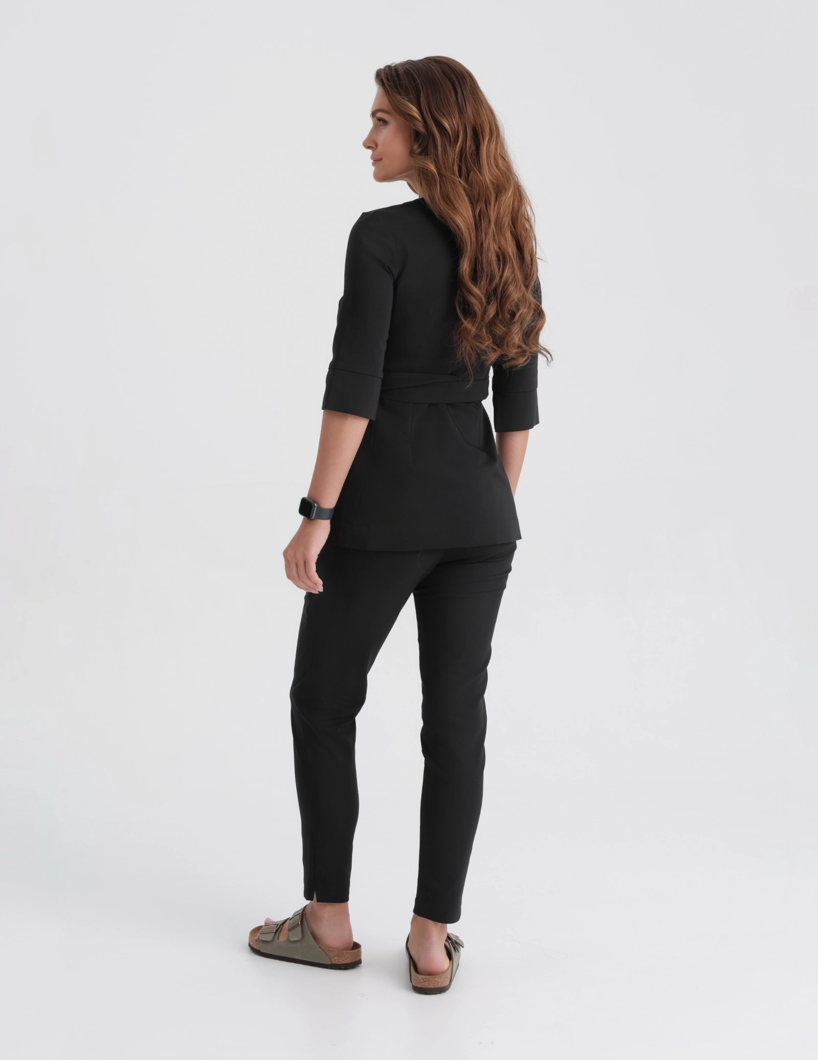 Dámské Lékařské Kalhoty Slim Fit - TRUE BLACK
