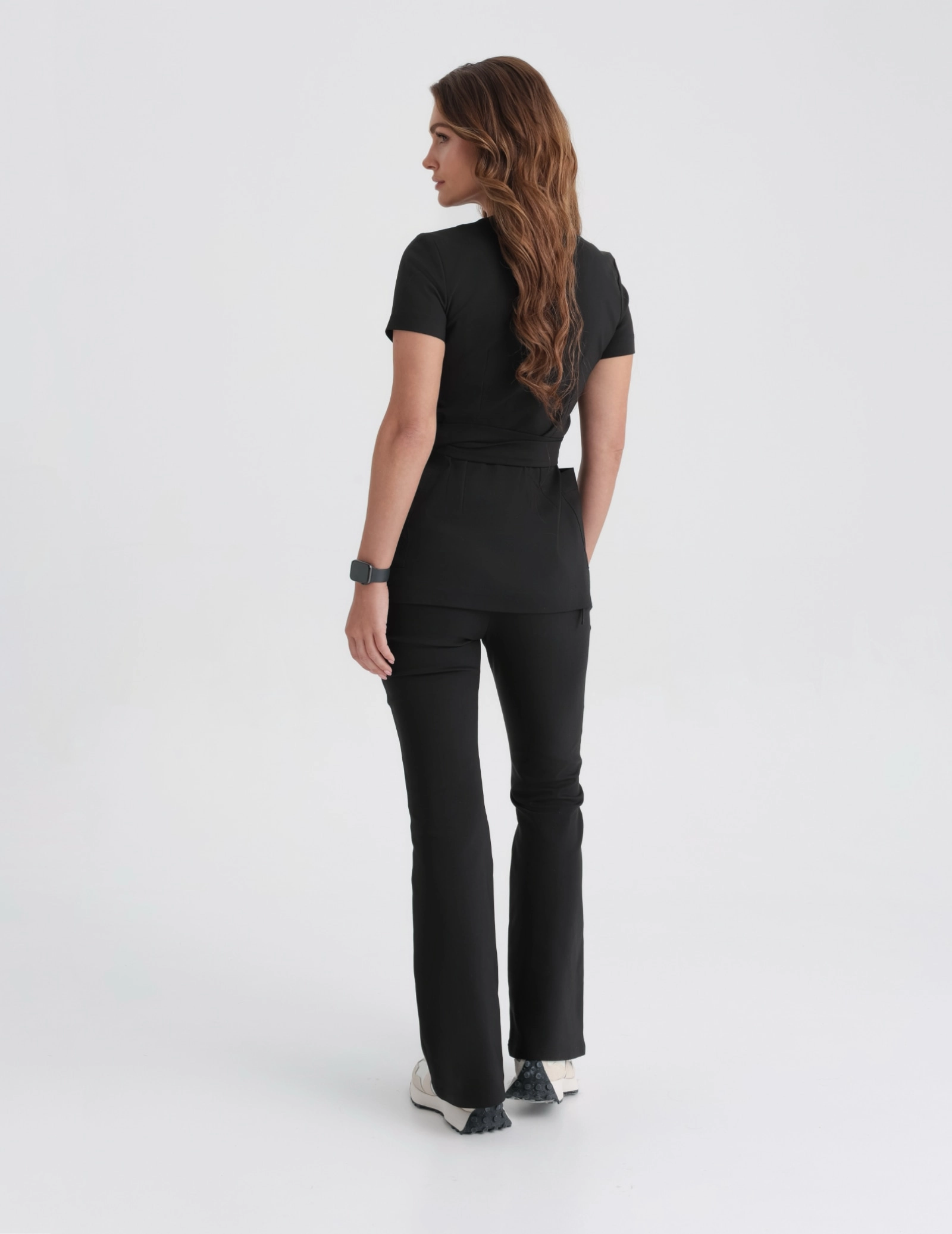 Lékařská Mikina na zavázání Auri - BLACK