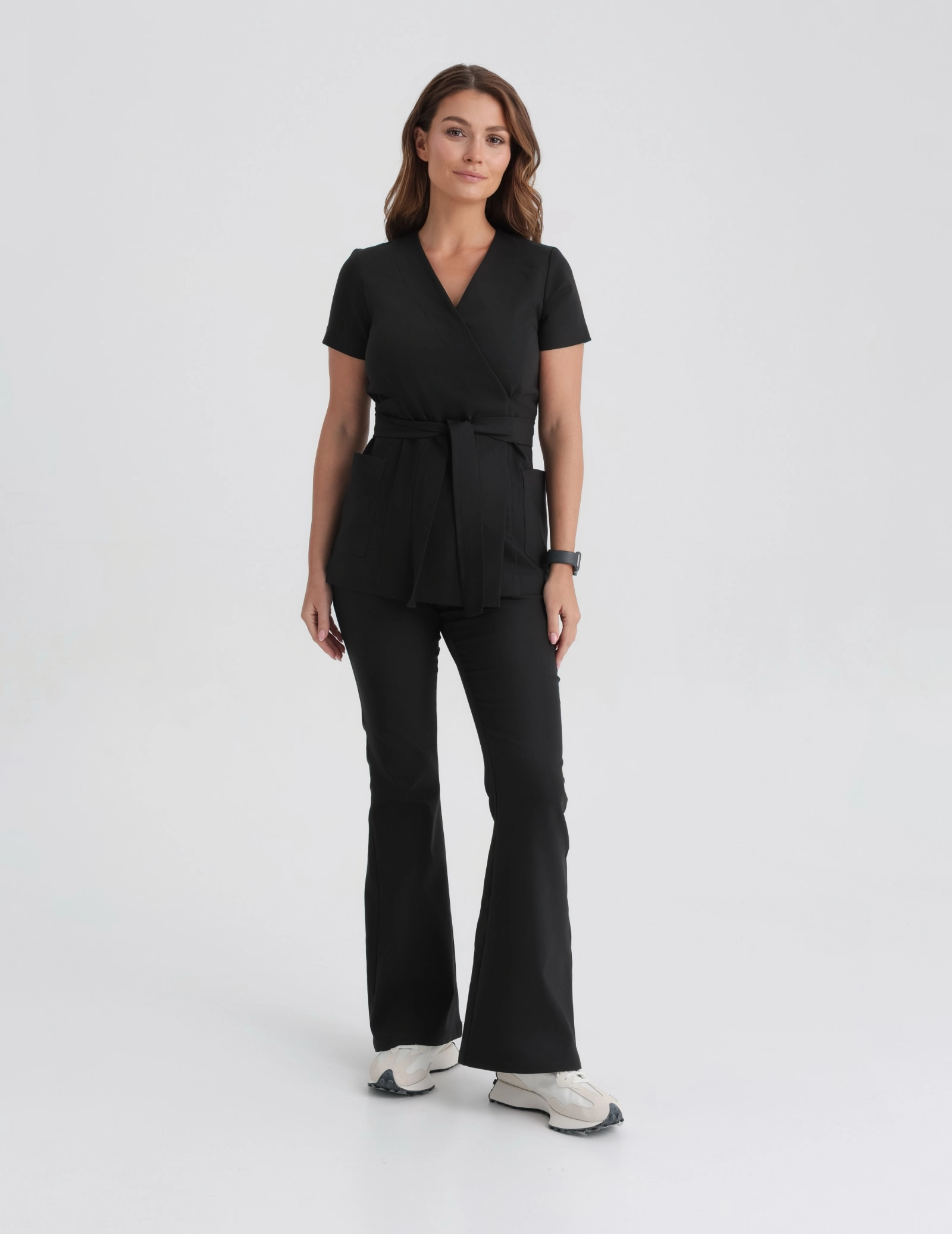 Lékařská Mikina na zavázání Auri - BLACK