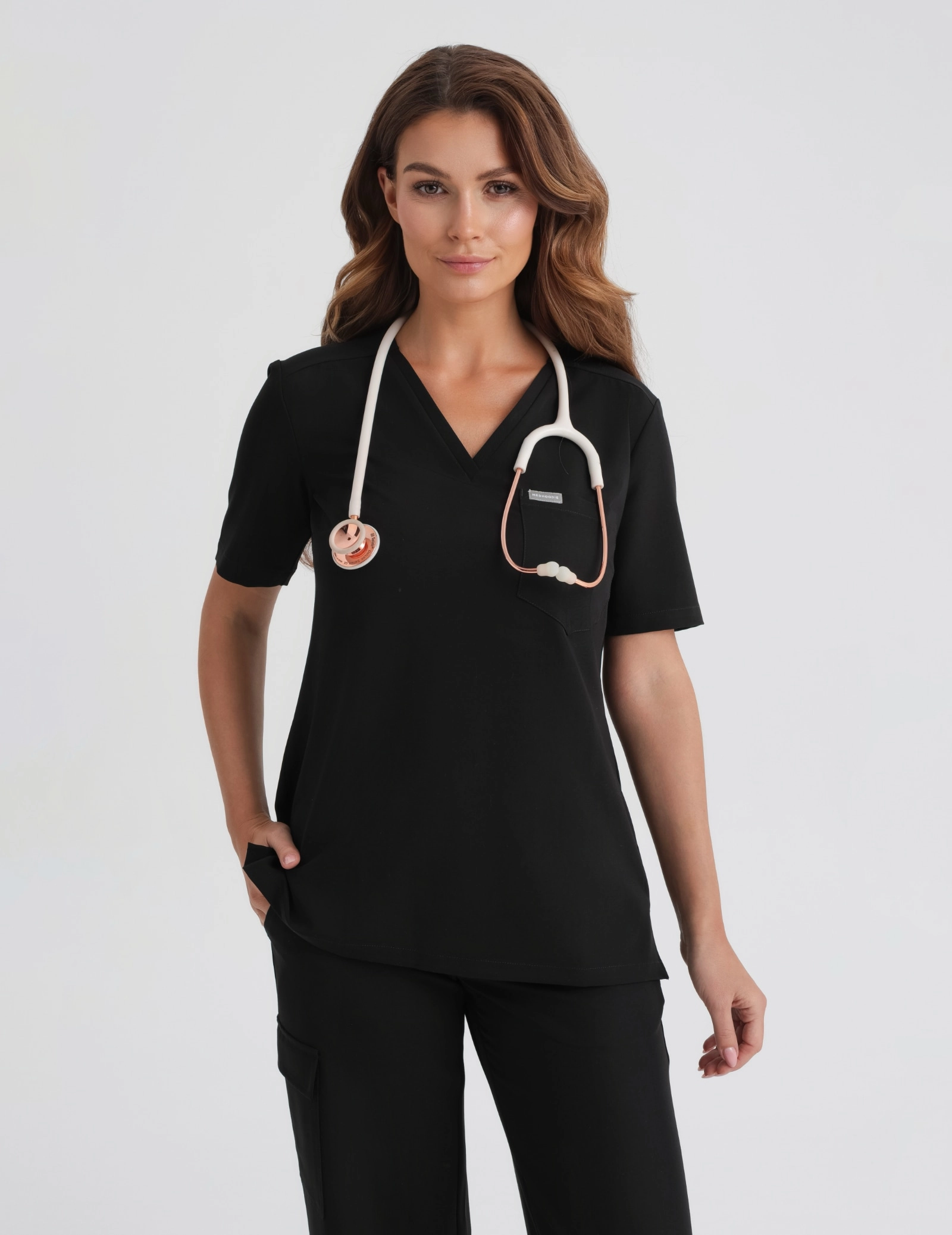 Lékařská Mikina Raya One Pocket - BLACK