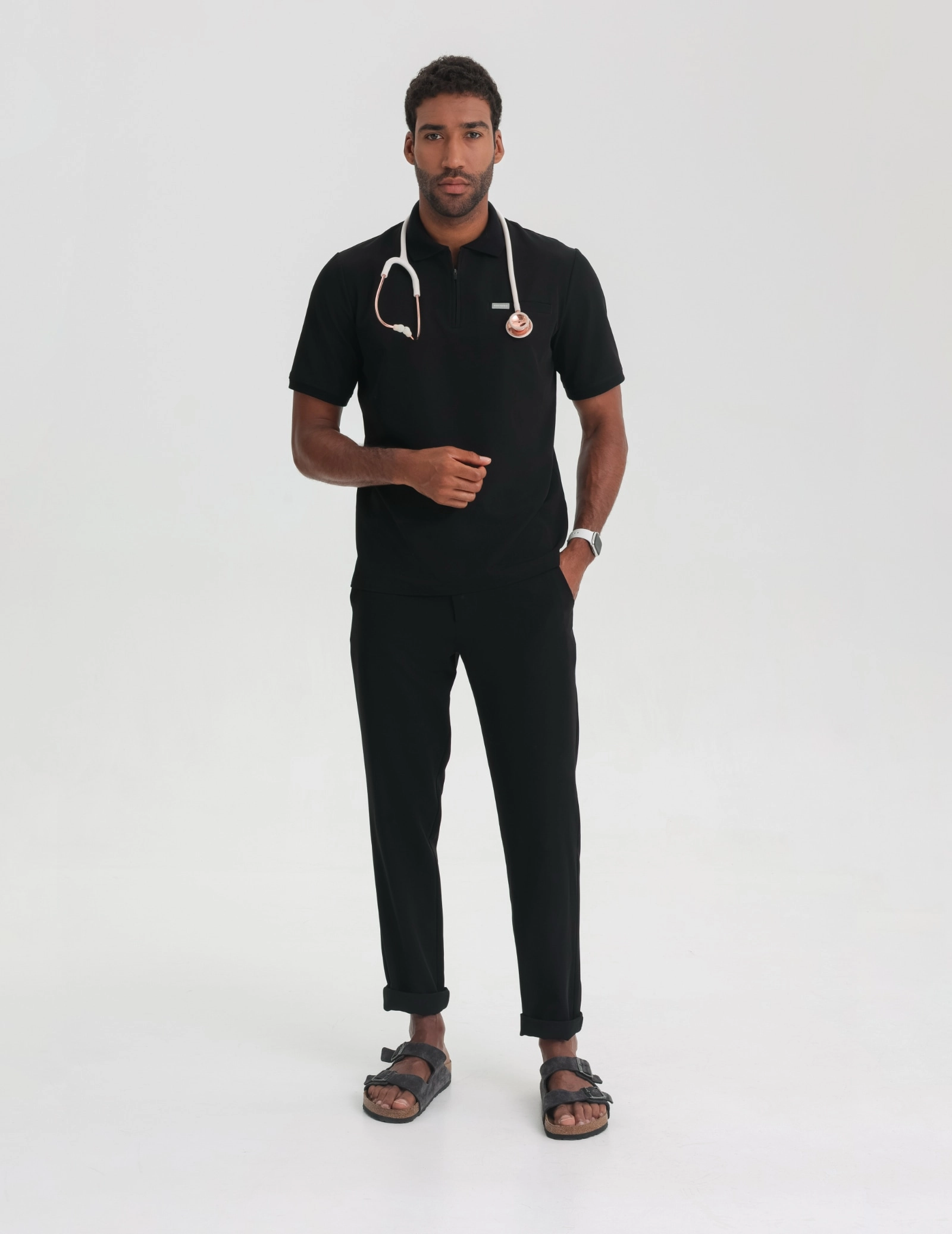 Pánská Lékařská Mikina Polo - BLACK Pánská Lékařská Mikina Polo - BLACK