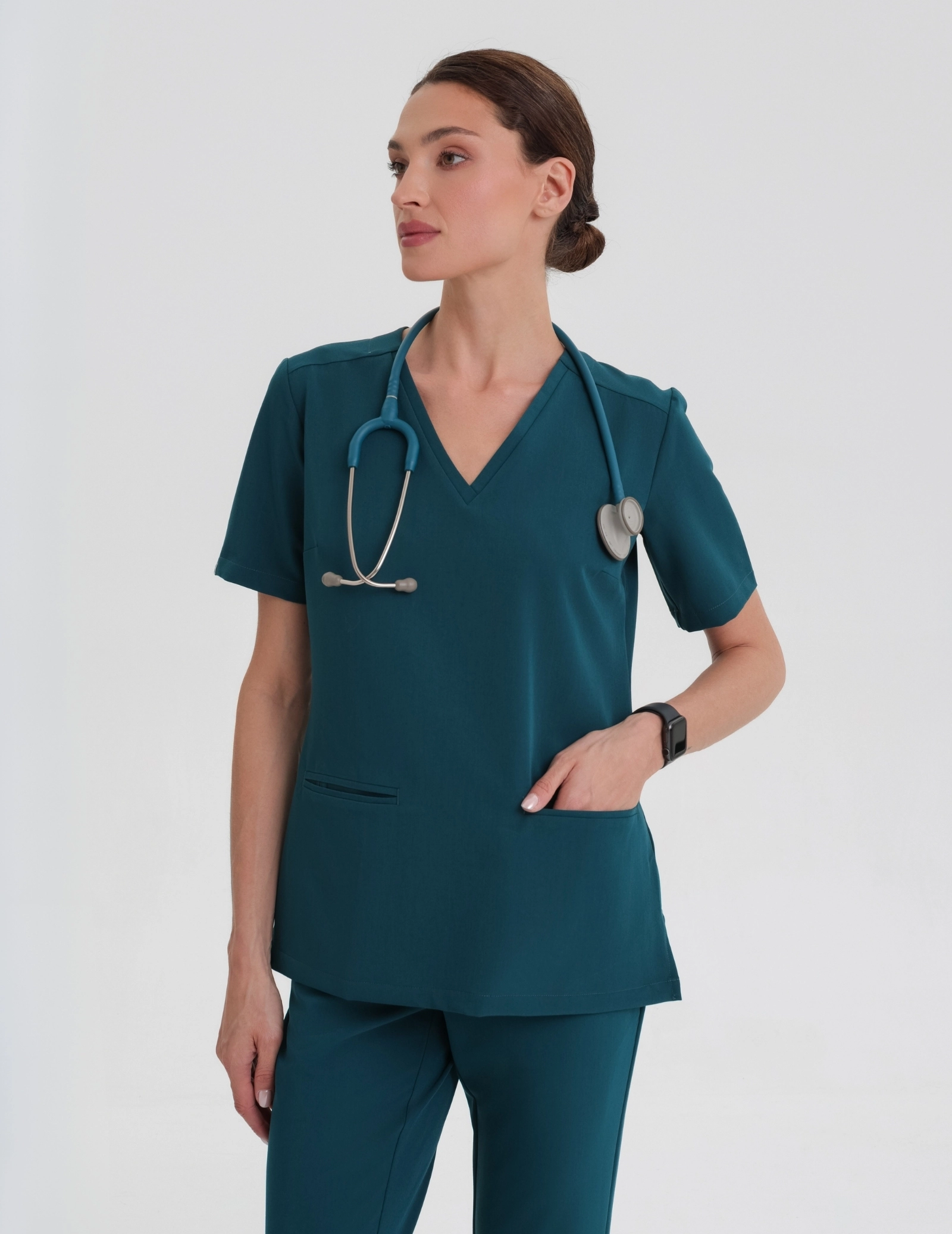 Lékařská Mikina Casy - DEEP GREEN