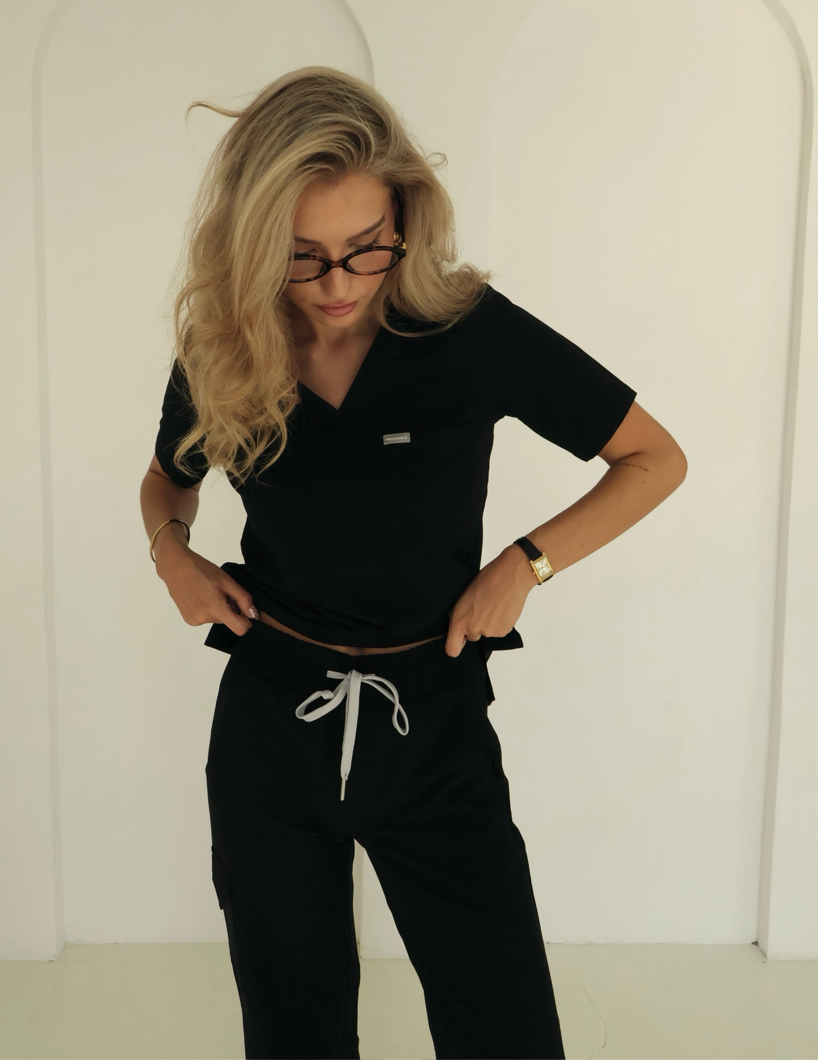 Lékařská Mikina Raya One Pocket - BLACK