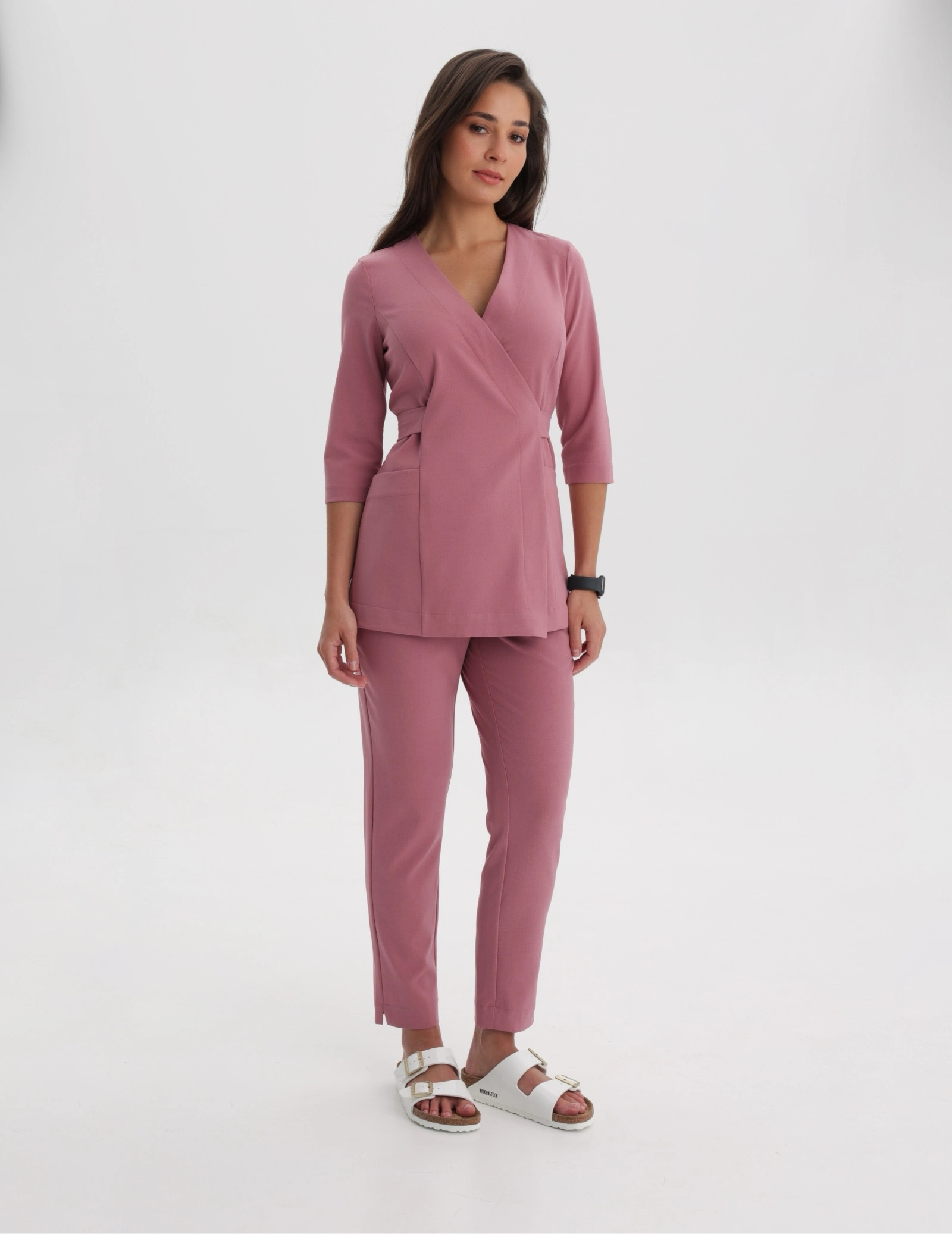 Lékařská halenka na vázání Rosalie - WOODROSE