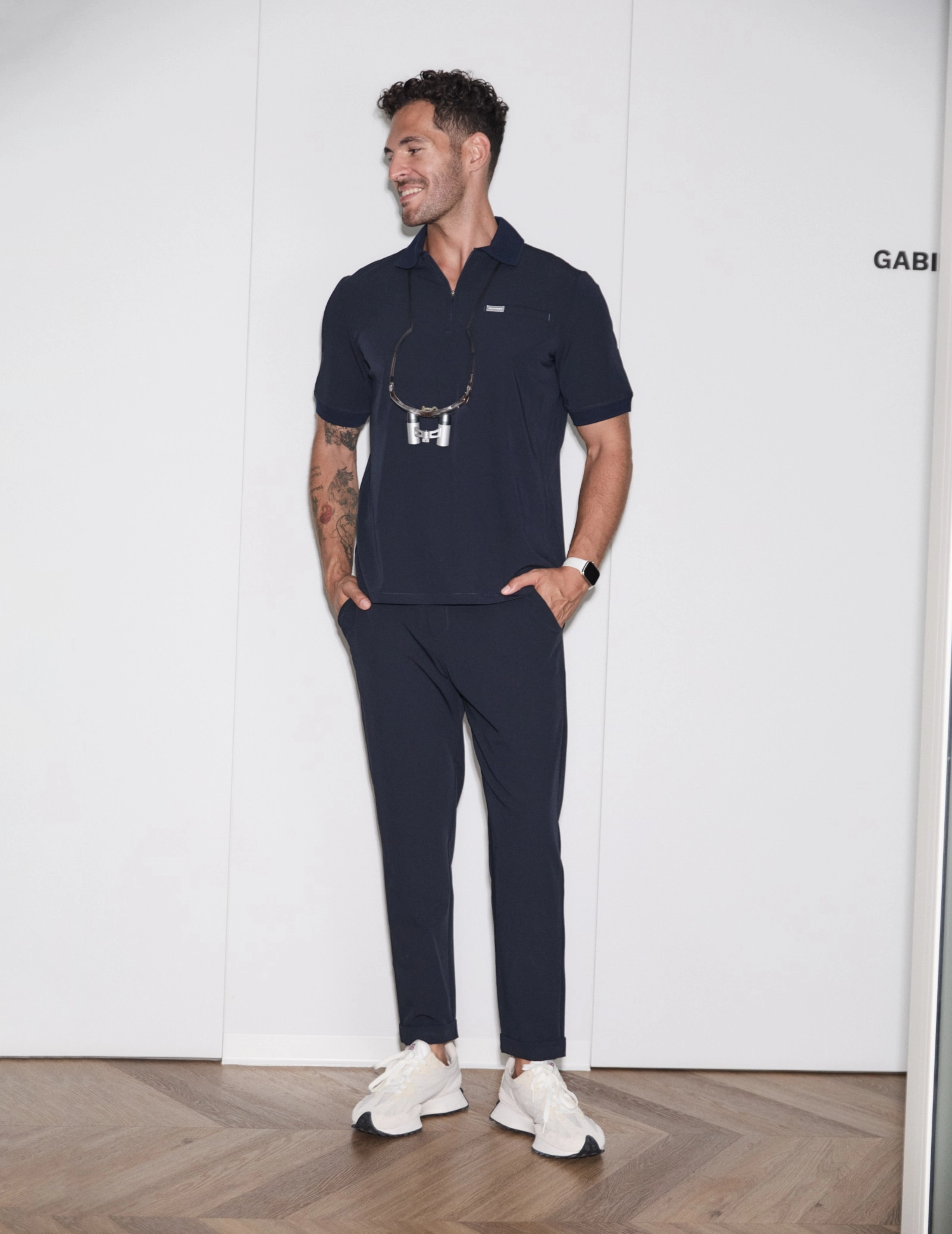 Pánské Lékařské Kalhoty Chino - MIDNIGHT BLUE