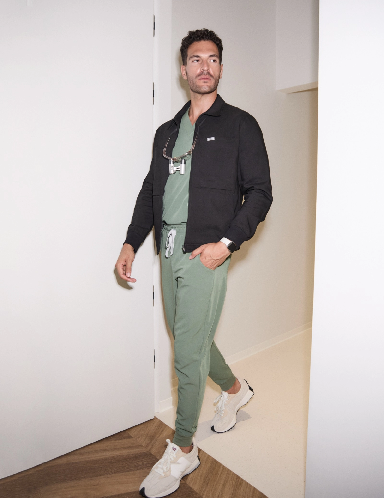 Hunter Pánská Lékařská Bunda - BLACK