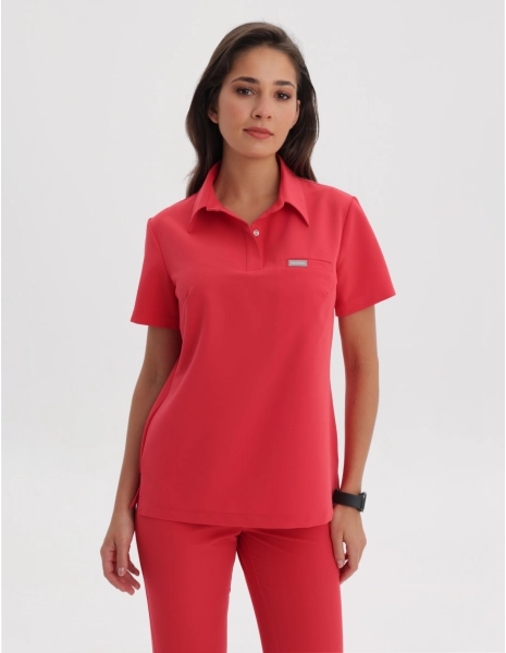 Lékařská Mikina Polo POP RED