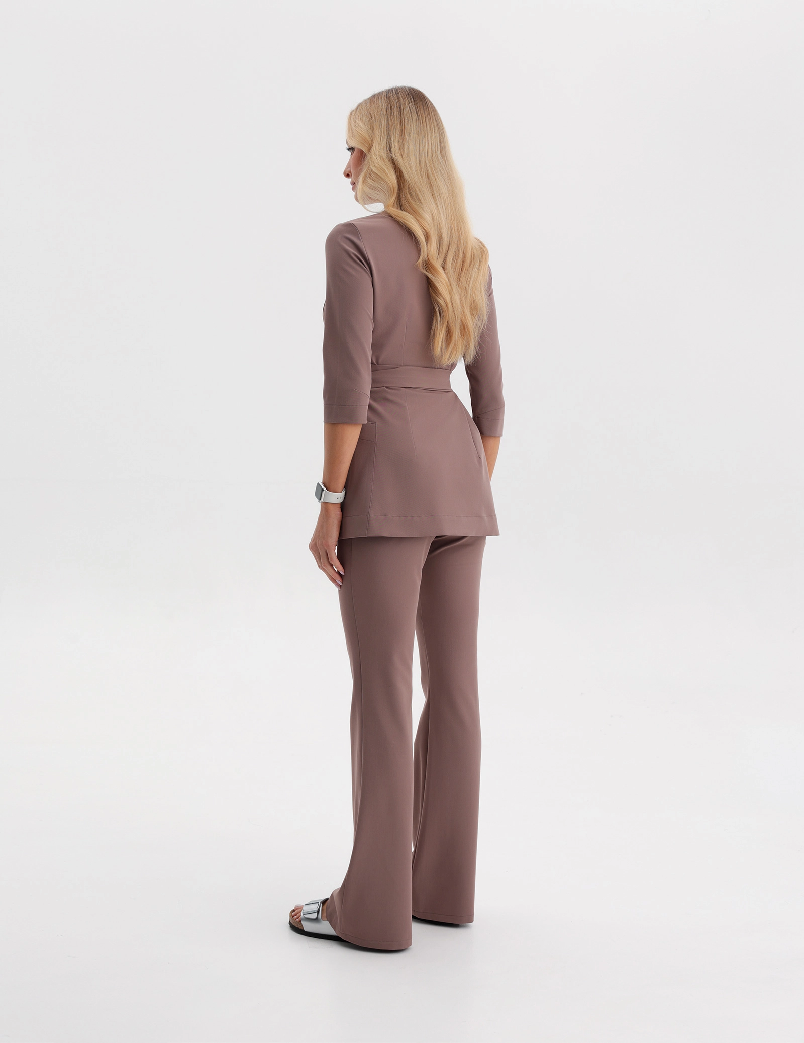 Lékařská Mikina na zavázání Rosalie – MOCHA