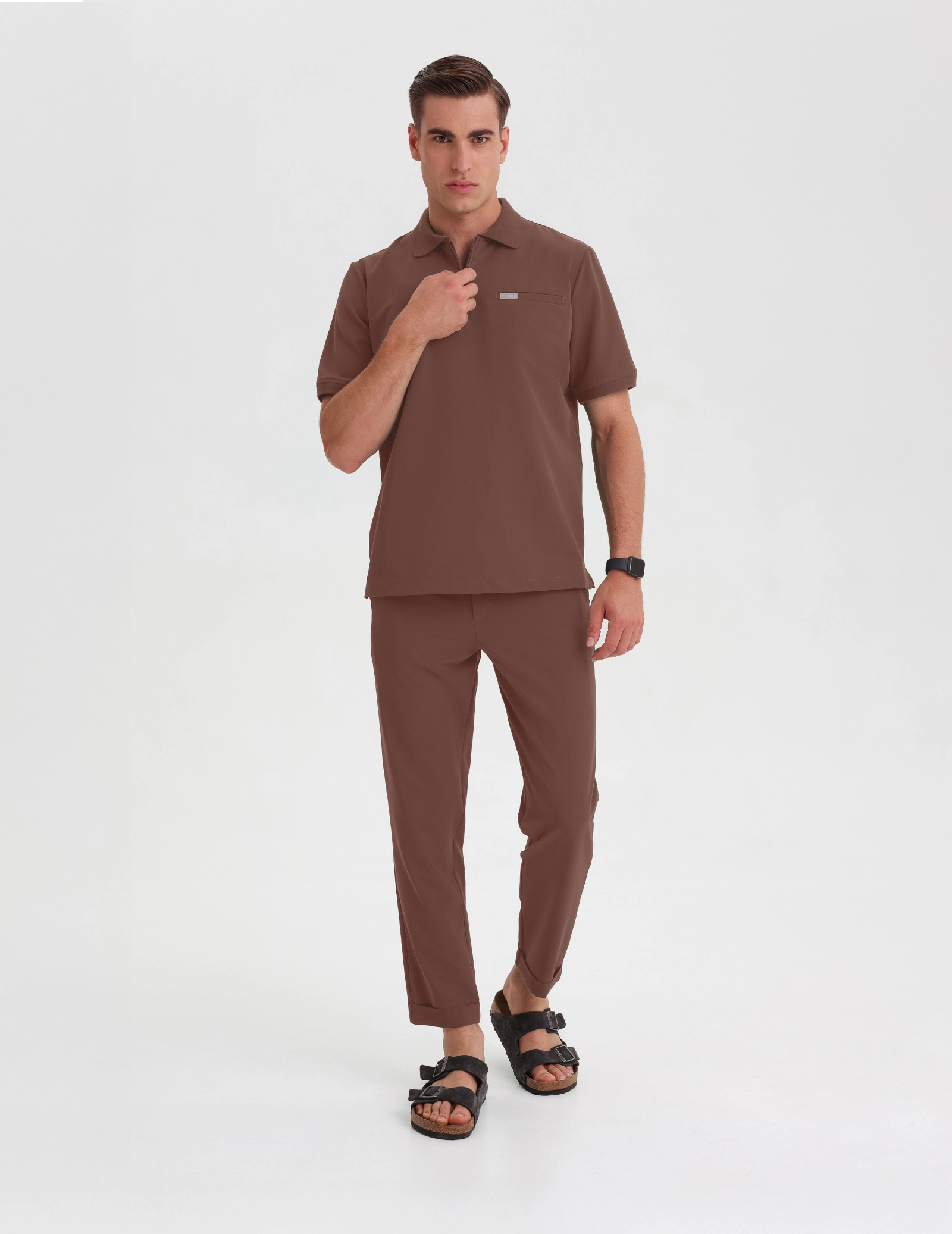 Pánská Lékařská Mikina Polo - MILKY BROWN