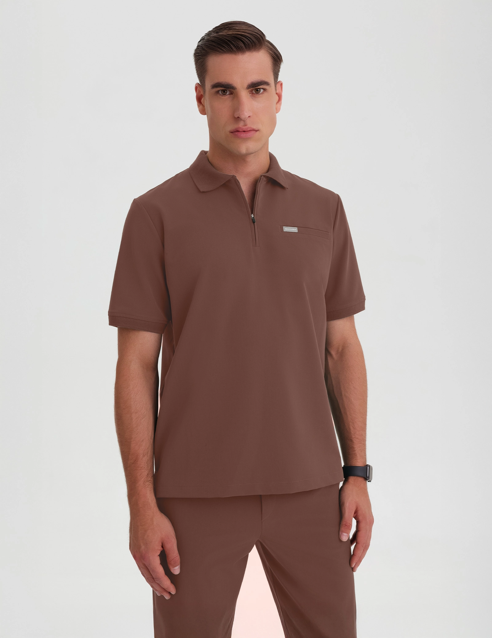 Pánská Lékařská Mikina Polo - MILKY BROWN