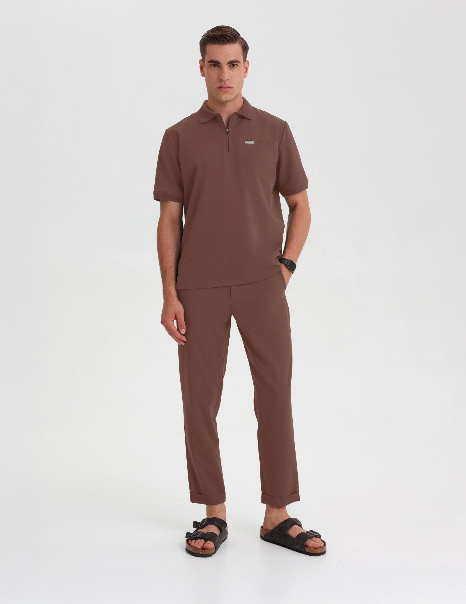 Pánská Lékařská Mikina Polo - MILKY BROWN