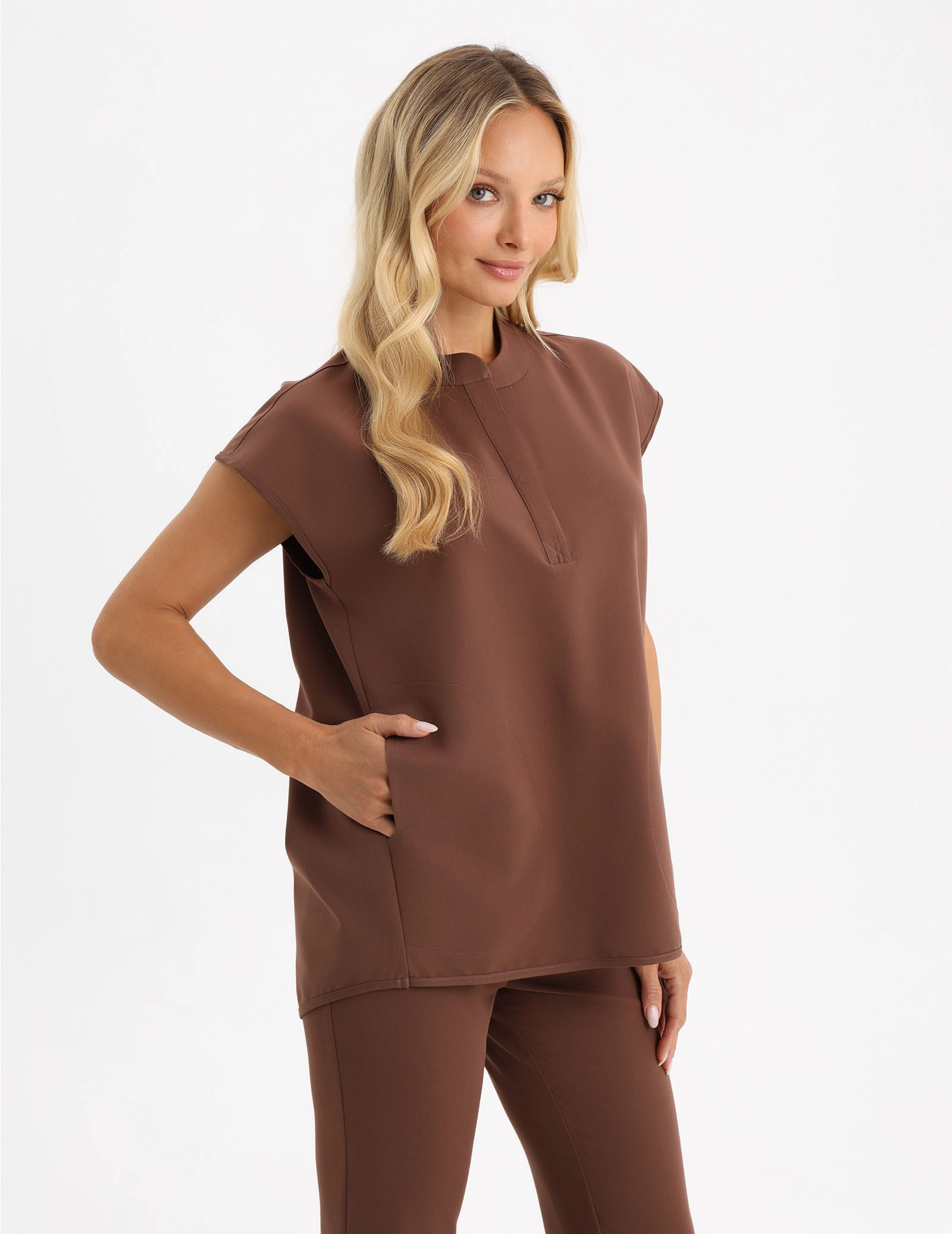 Lékařská Mikina Khloe - MILKY BROWN
