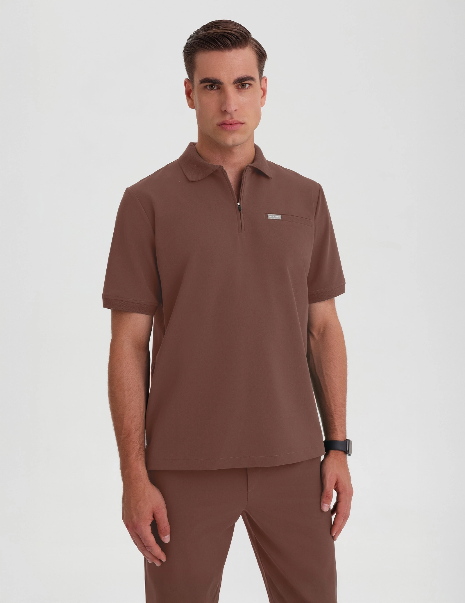 Pánská Lékařská Mikina Polo - MILKY BROWN