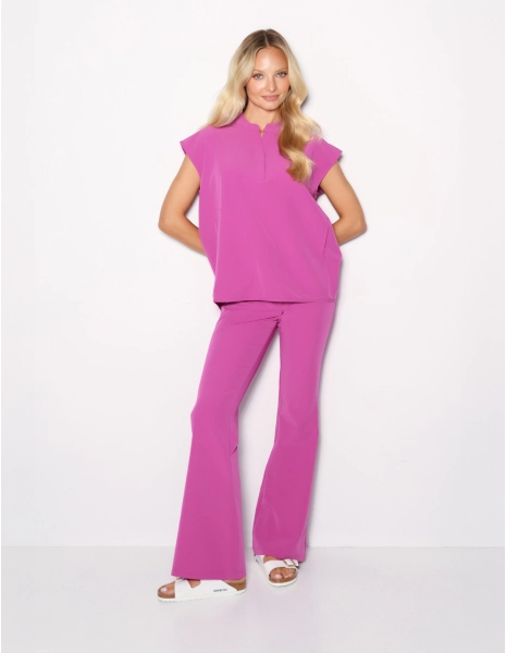Dámské Lékařské Kalhoty Flare - ELECTRIC PINK