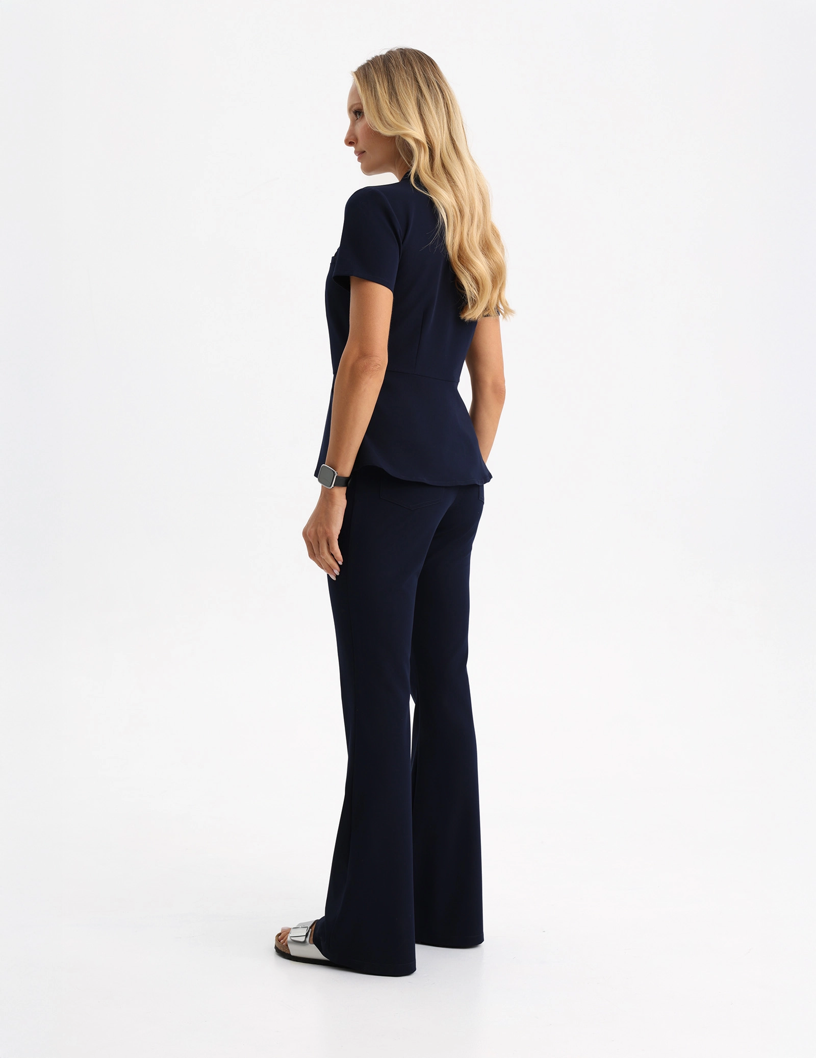 Dámské Lékařské Kalhoty Flare - DARK NAVY