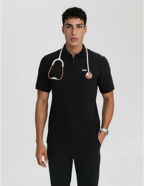 Pánská Lékařská Mikina Polo - BLACK
