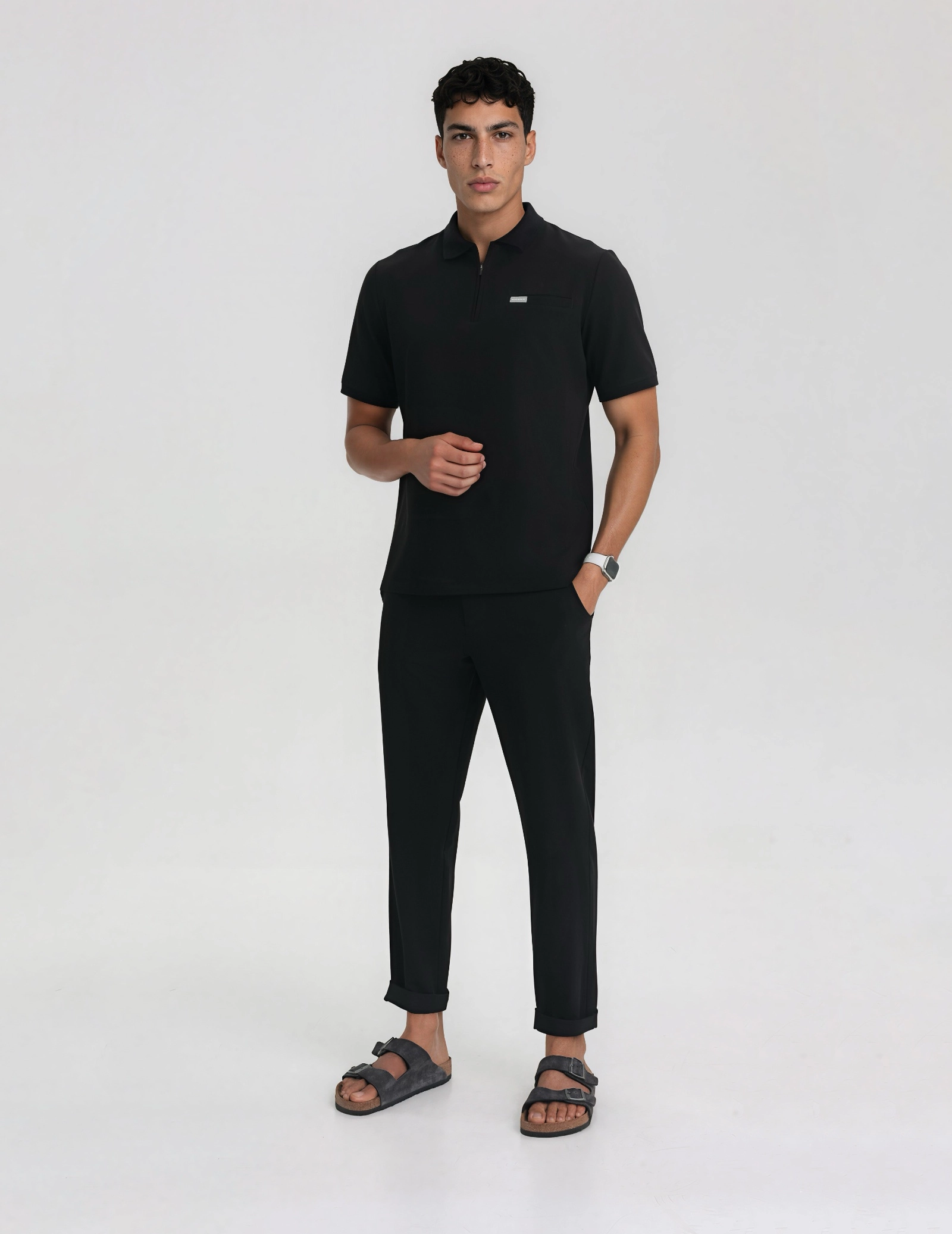 Pánské Lékařské Kalhoty Chino - BLACK