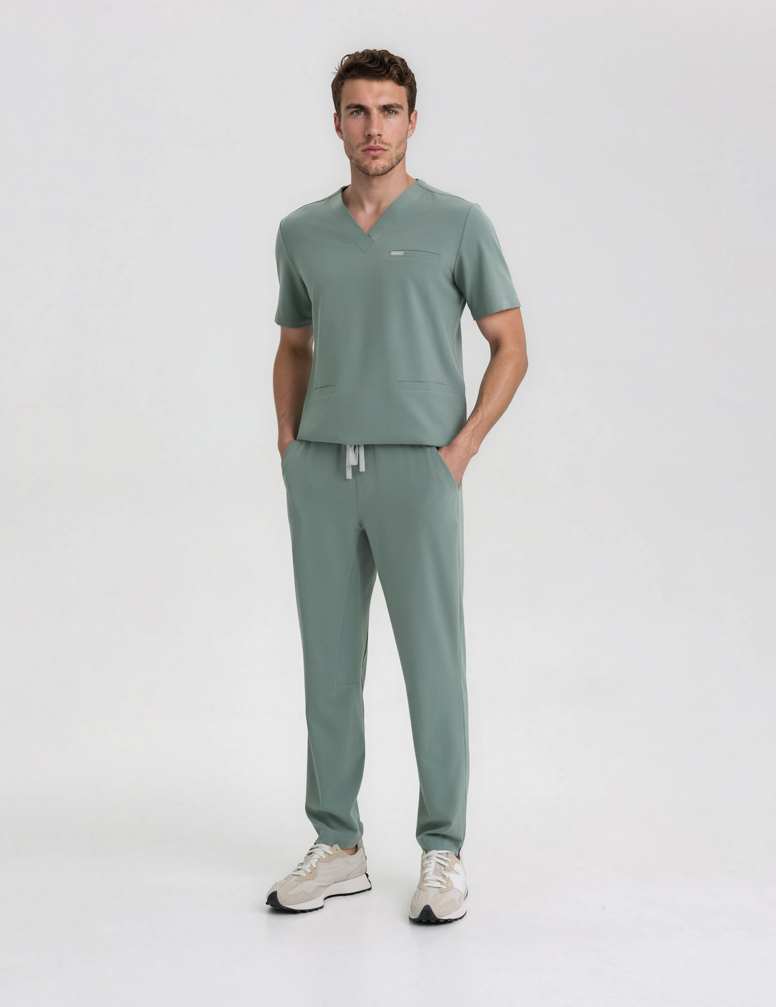Pánské základní kalhoty - DUSTY GREEN