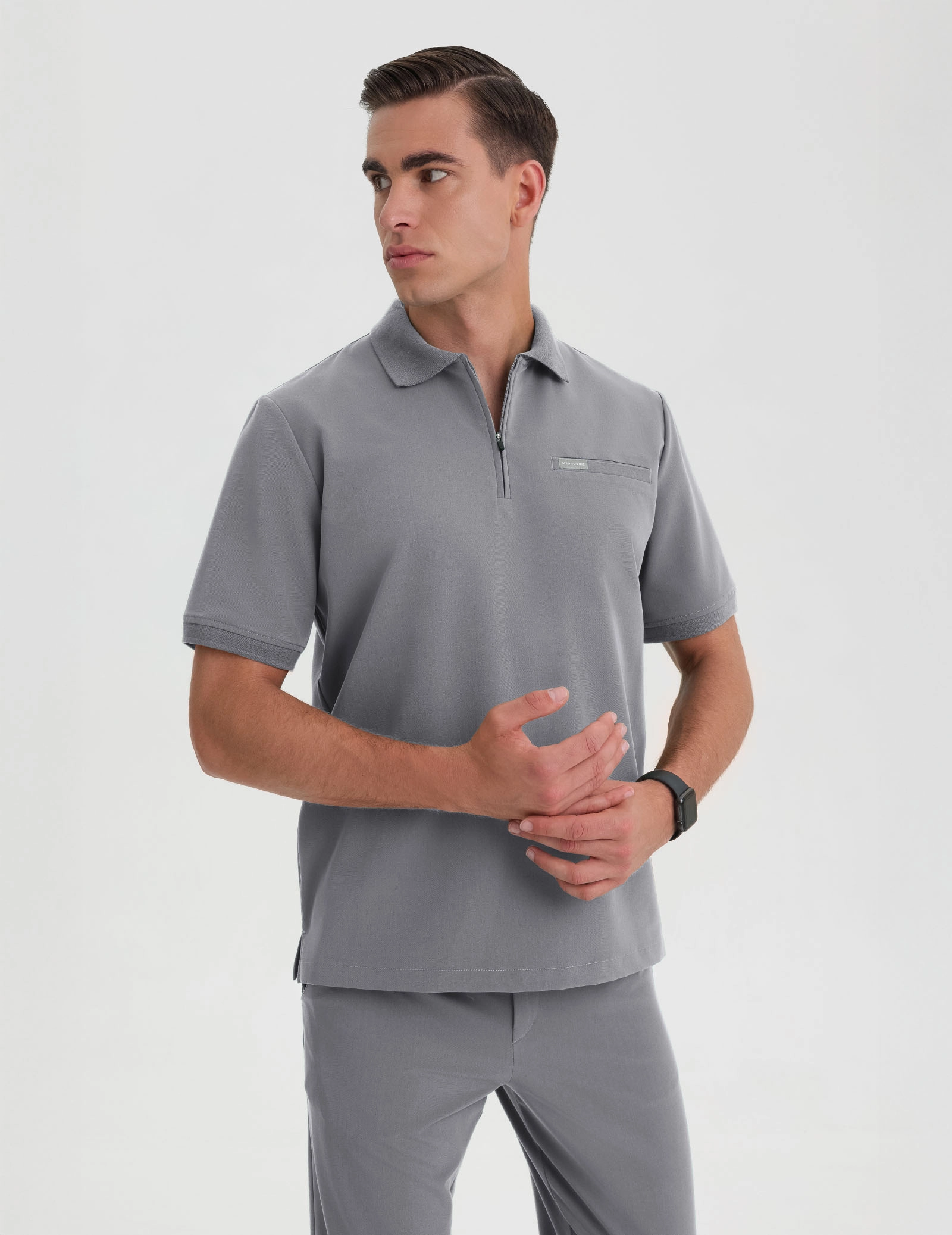 Pánská Lékařská Mikina Polo - SHARK GRAY
