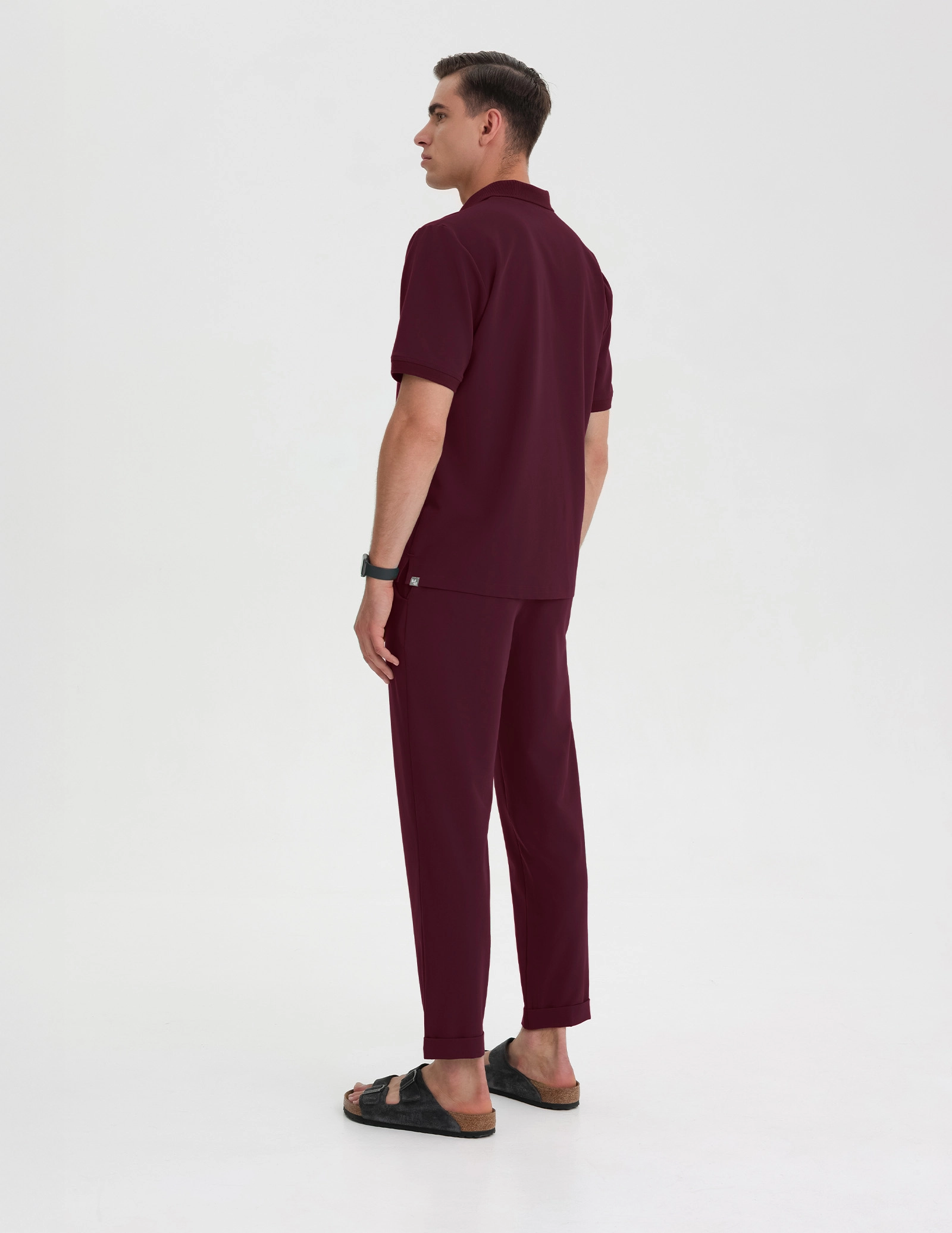 Pánská Lékařská Mikina Polo - BURGUNDY
