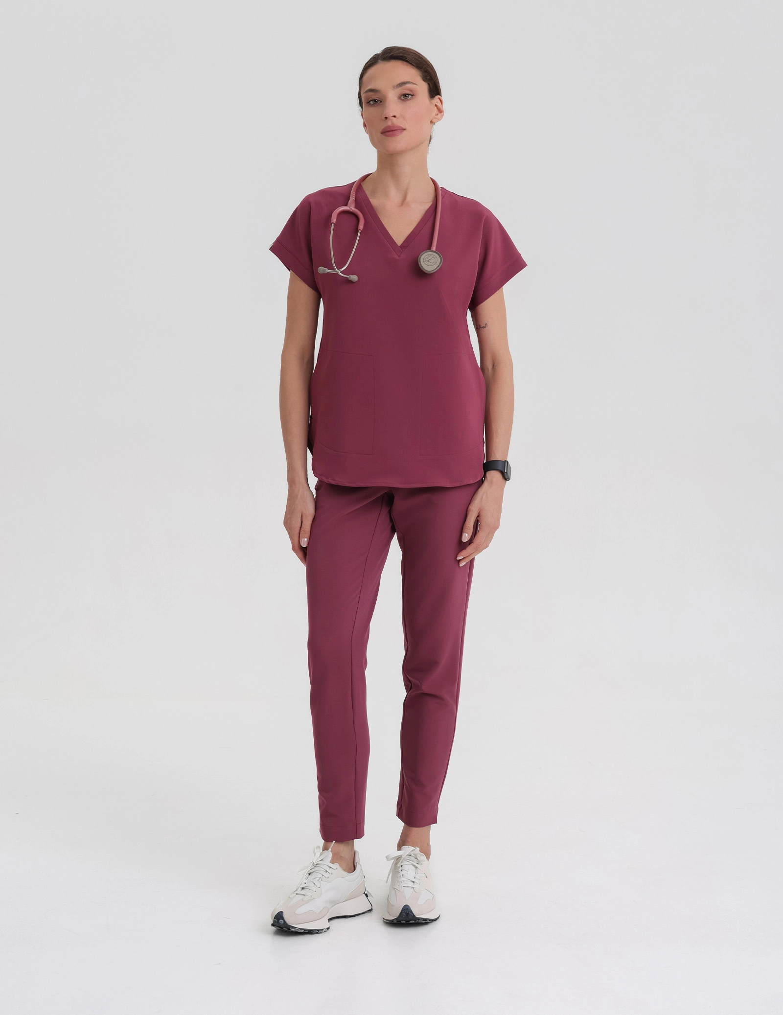 Zdravotnická mikina Kendall - Burgundy