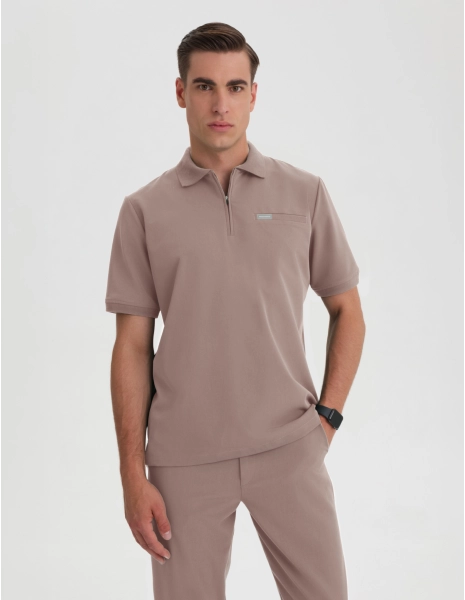 Pánská Lékařská Mikina Polo - BEIGE