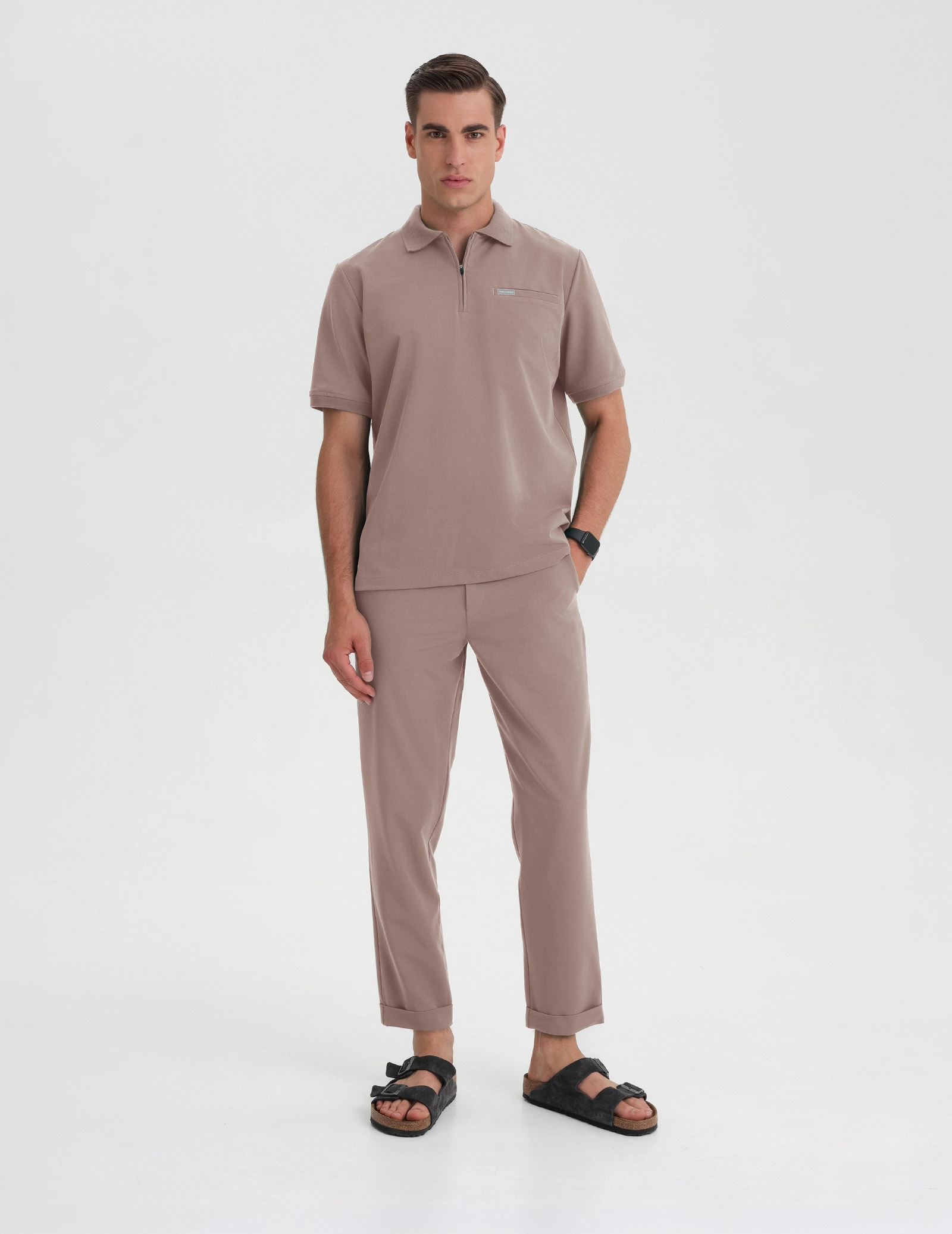 Pánská Lékařská Mikina Polo - BEIGE