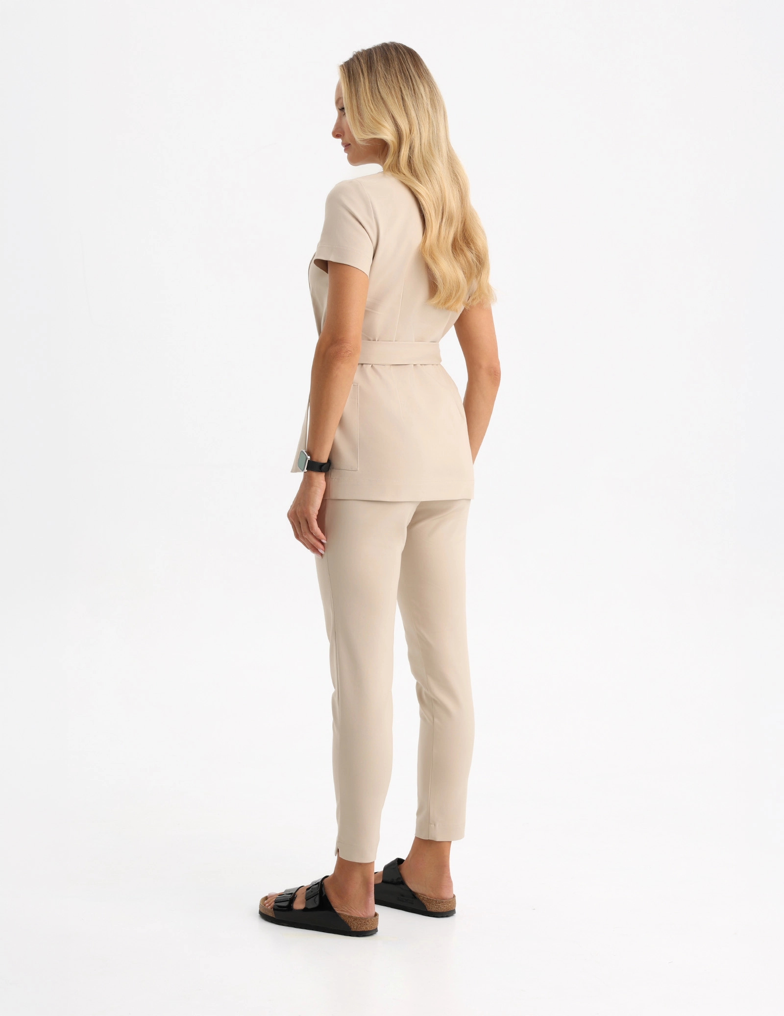 Dámské Lékařské Kalhoty Slim Fit - NUDE