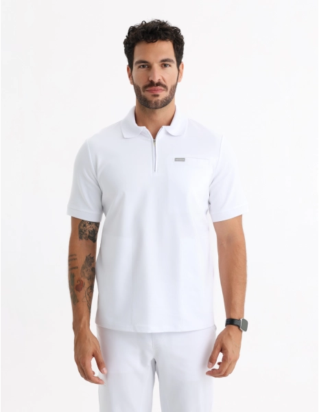 Pánská Lékařská Mikina Polo - WHITE