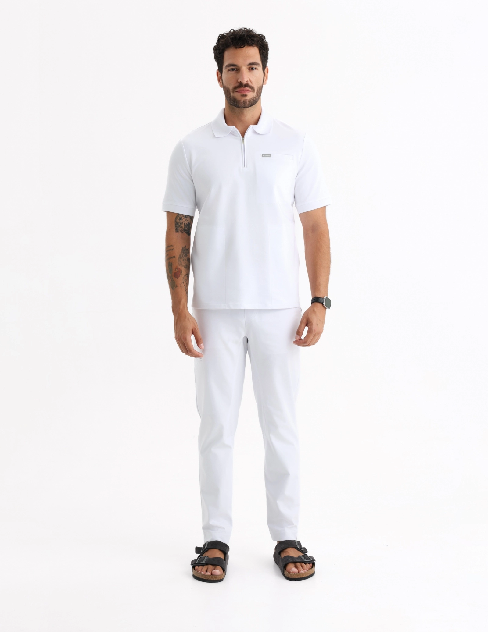 Pánská Lékařská Mikina Polo - WHITE