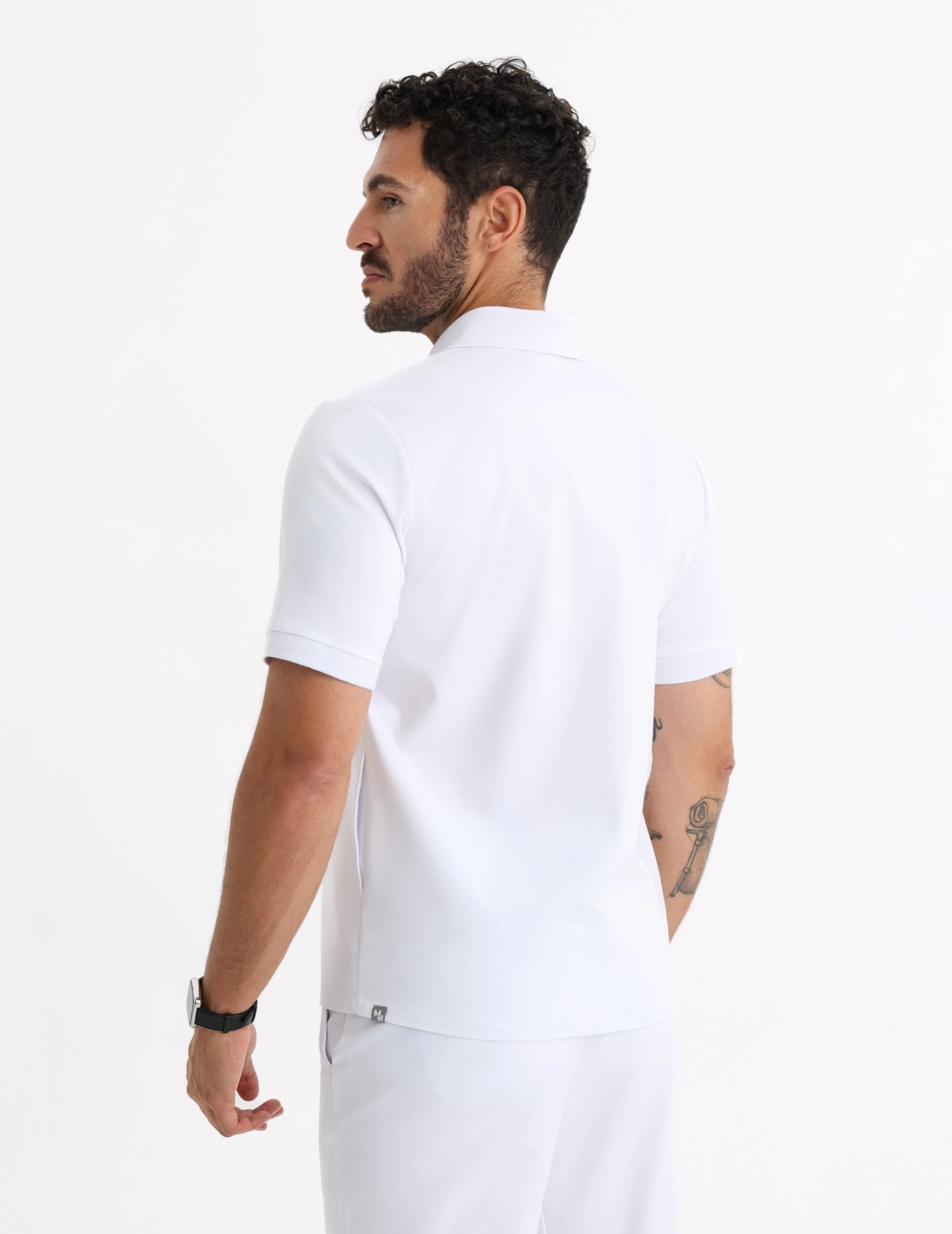 Pánská Lékařská Mikina Polo - WHITE