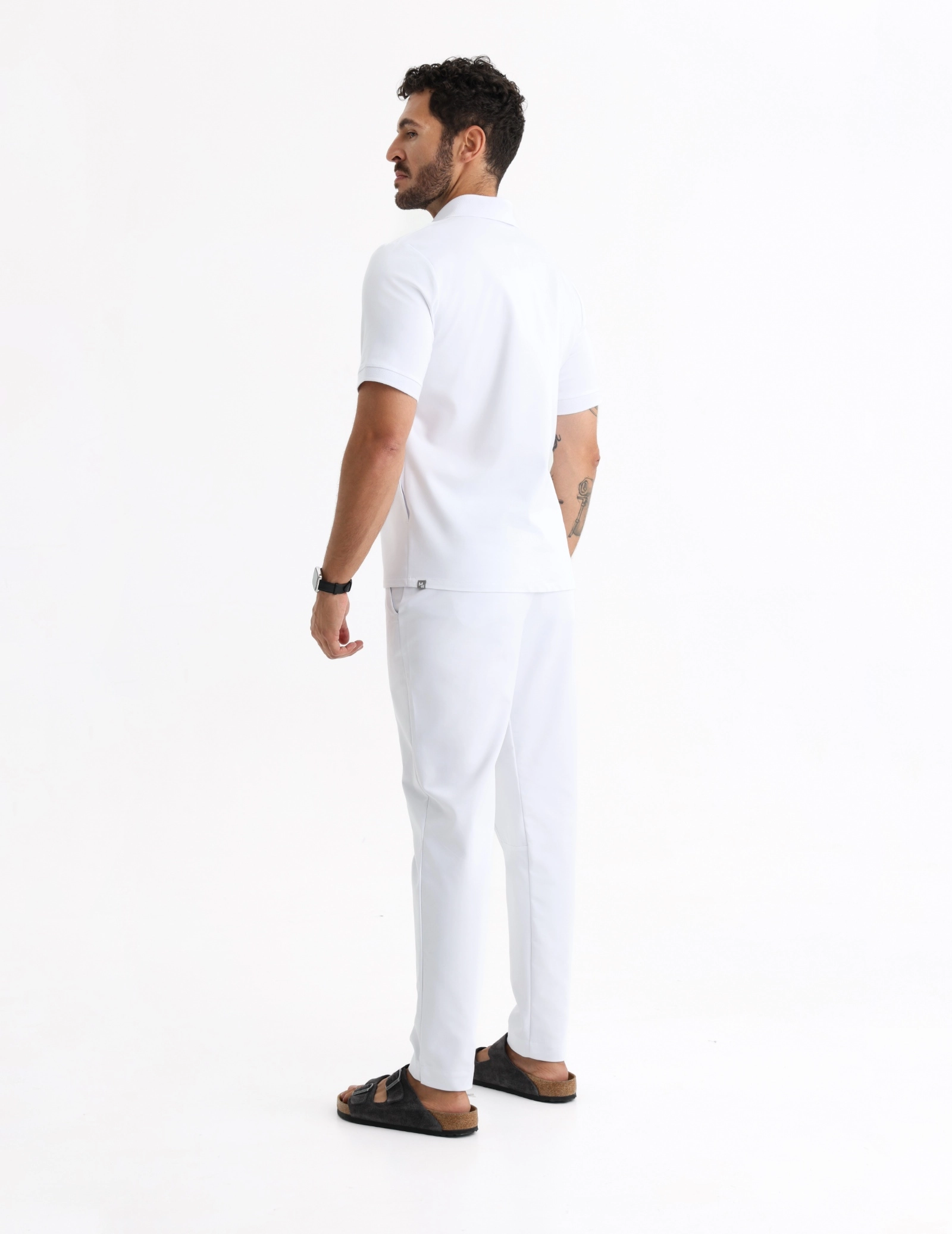 Pánská Lékařská Mikina Polo - WHITE
