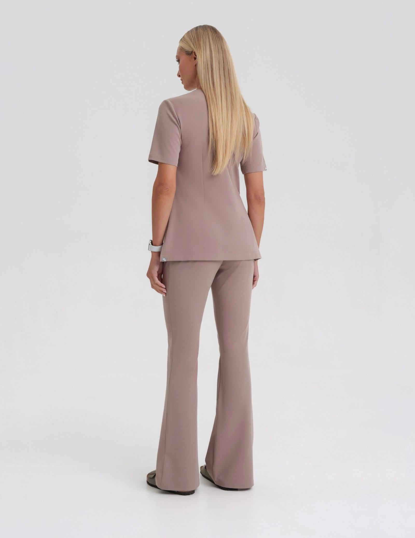 Dámské Lékařské Kalhoty Flare - BEIGE