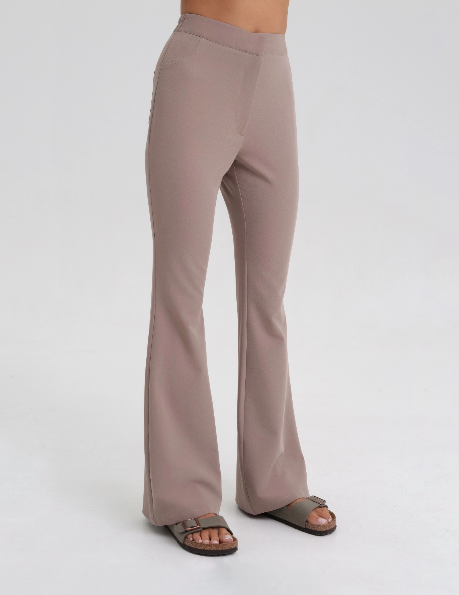 Dámské Lékařské Kalhoty Flare - BEIGE